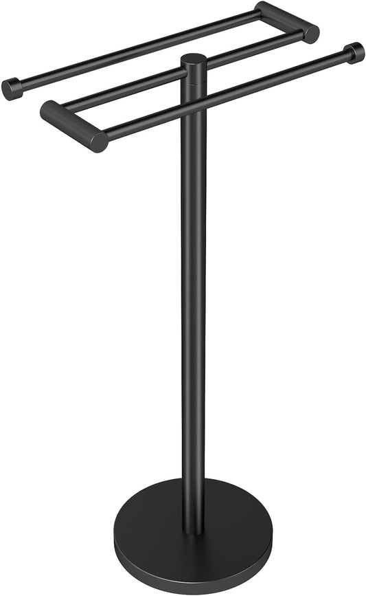Freestanding Towel Rack Floor Tall Bath Towel Holder, Big Modern Towel Drying Holder Stand