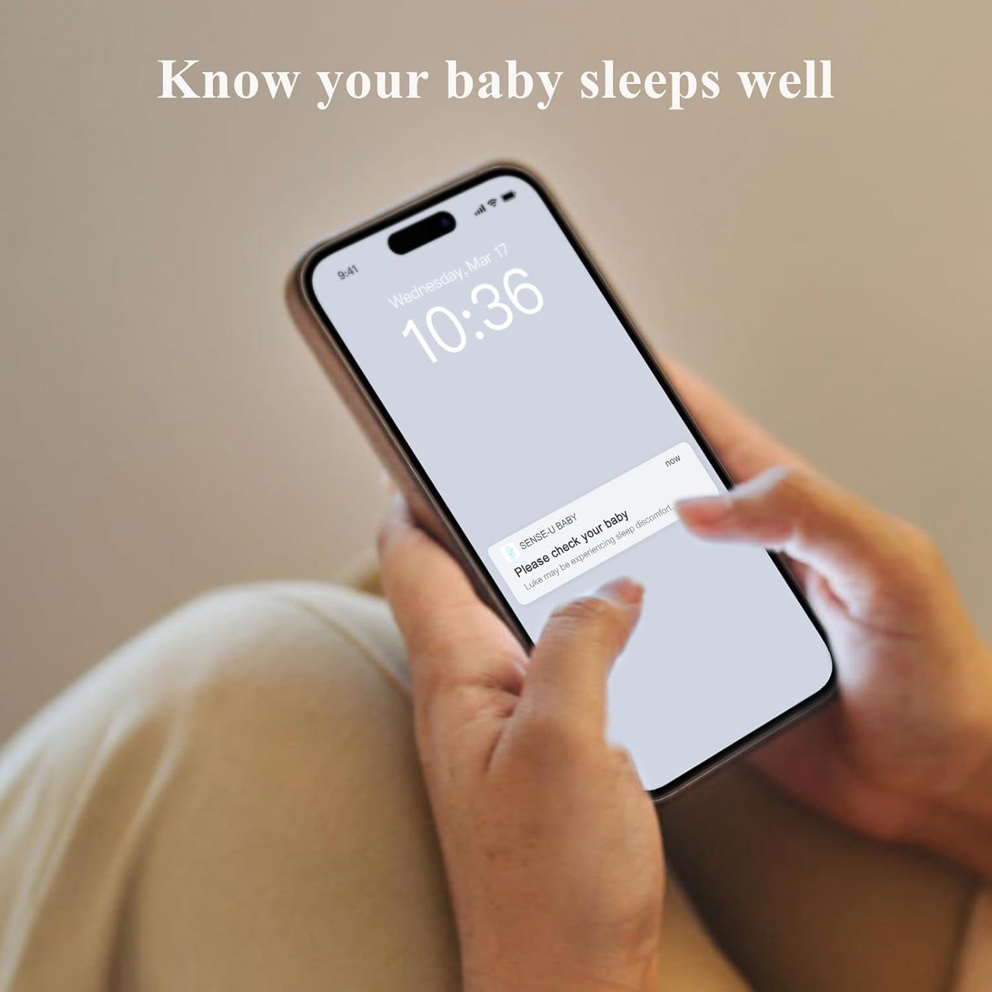 Baby Sleep Sock Monitor - Tracks Sleep and Movement for Infants, with Bluetooth and App, Babies 1-12 Months Old