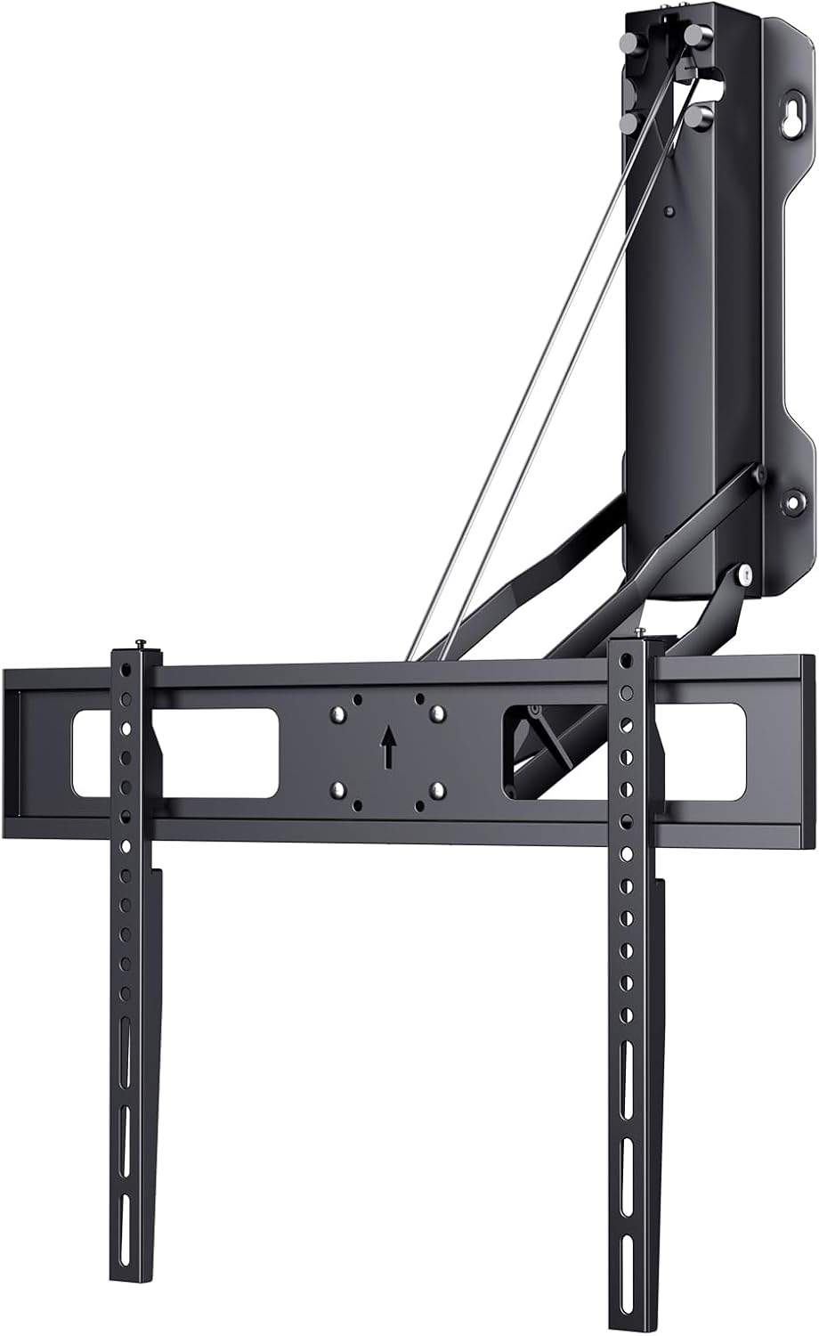 Motorized Pull Down TV Mount Over Fireplace, Electric Height Adjust with Remote Control, 32'-70' TVs, 77 lbs Max