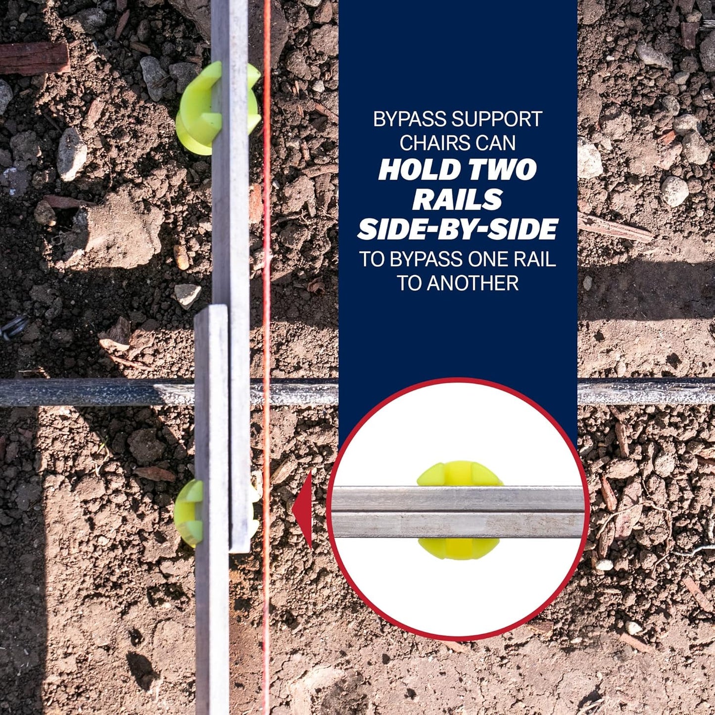 Spin Screed 500 Yellow Plastic Chairs, 500 Count, Drive Tool Included, Concrete, SPN500YPC