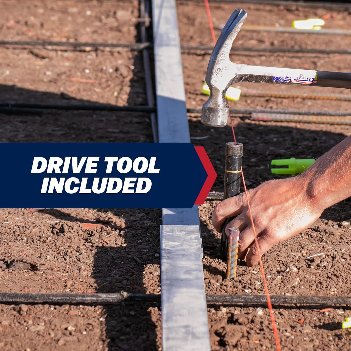 Spin Screed 500 Yellow Plastic Chairs, 500 Count, Drive Tool Included, Concrete, SPN500YPC