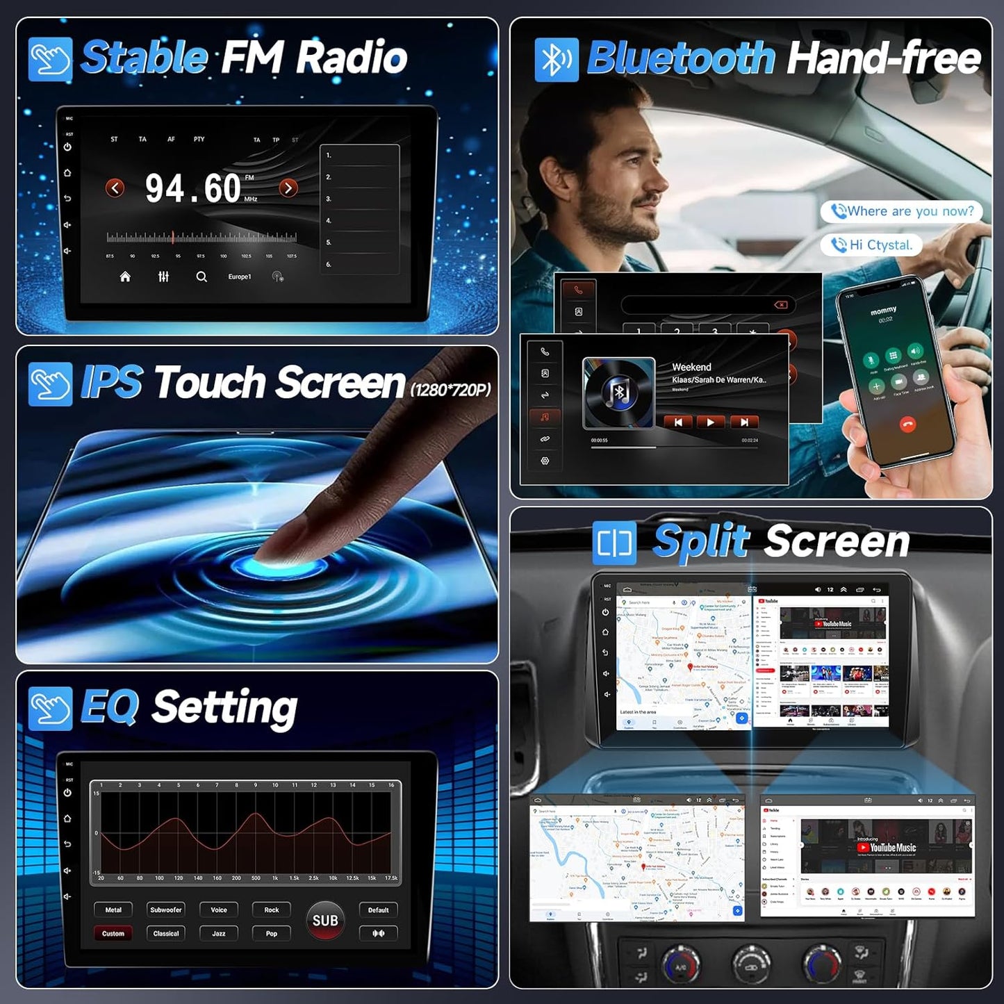 Stereo for Dodge Grand Caravan 2011-2020 Chrysler Town & Country 2011-2016 Grand Voyager 2011-2015, 9' Screen