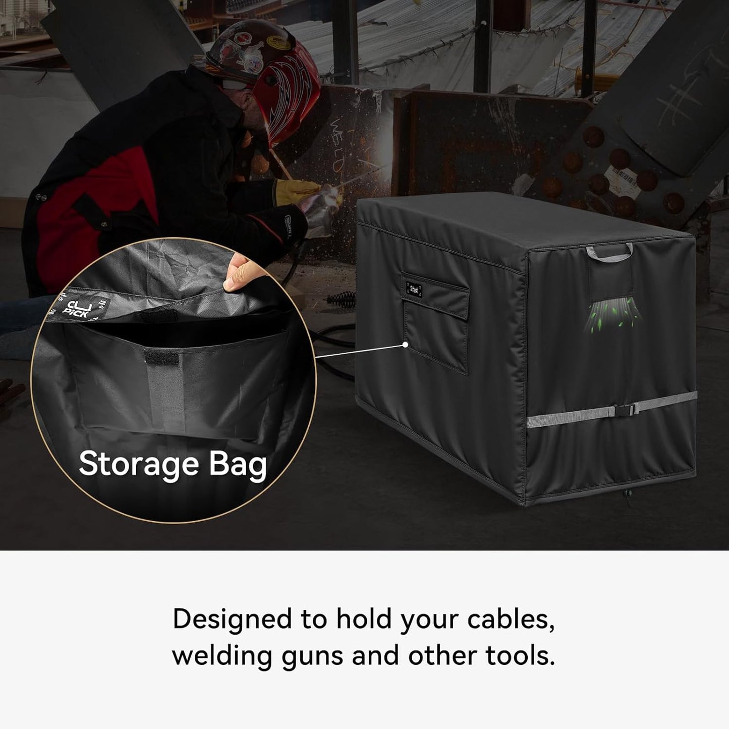 Engine Driven Welder Cover,600D Heavy Duty Waterproof Welder Cover for Miller Welder 225/230/265/325