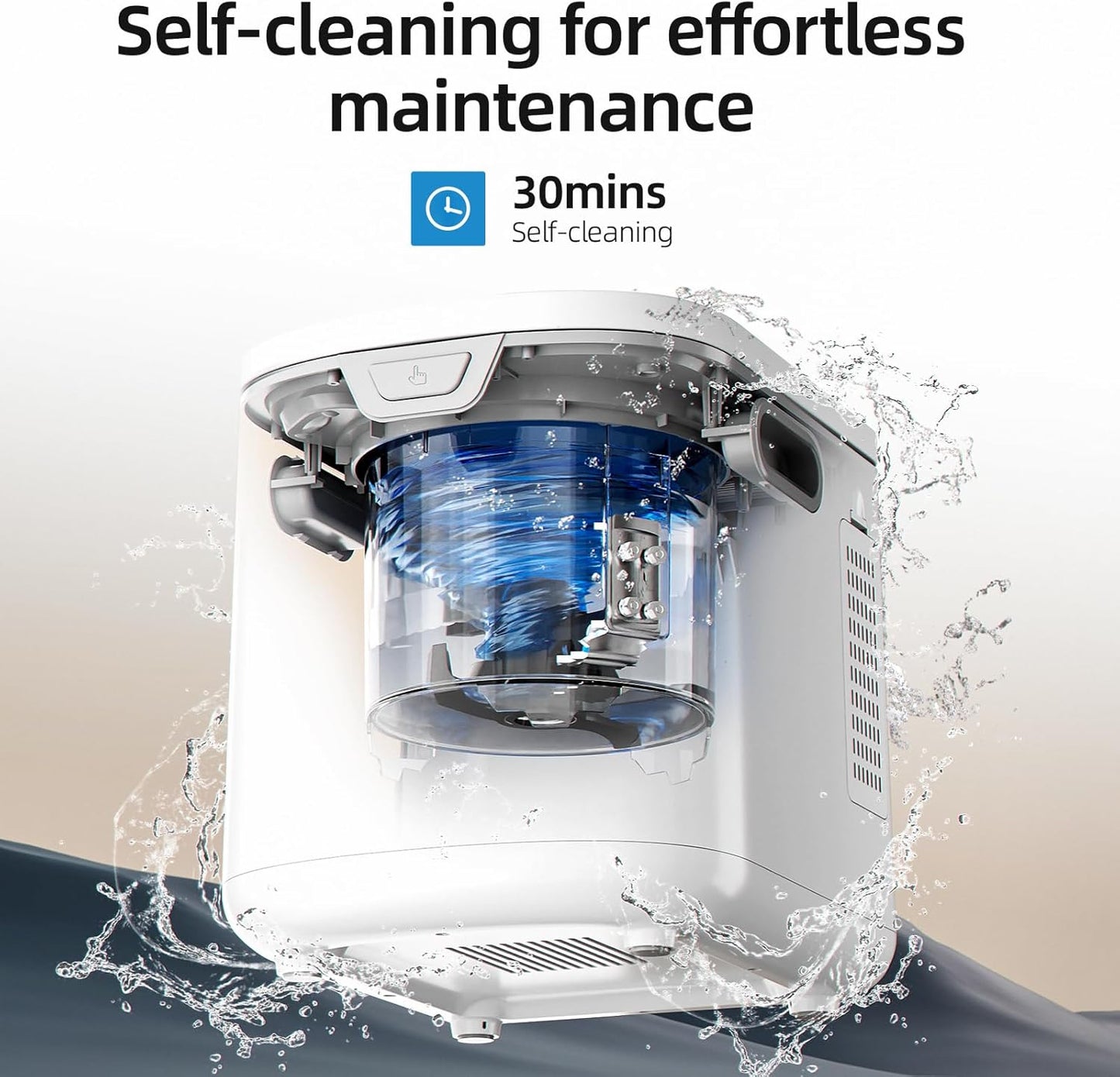 Compost Bin for Kitchen - 4L Countertop Composter with Auto-Cleaning, 2 Carbon Filters, 5-Hour Fast Composting