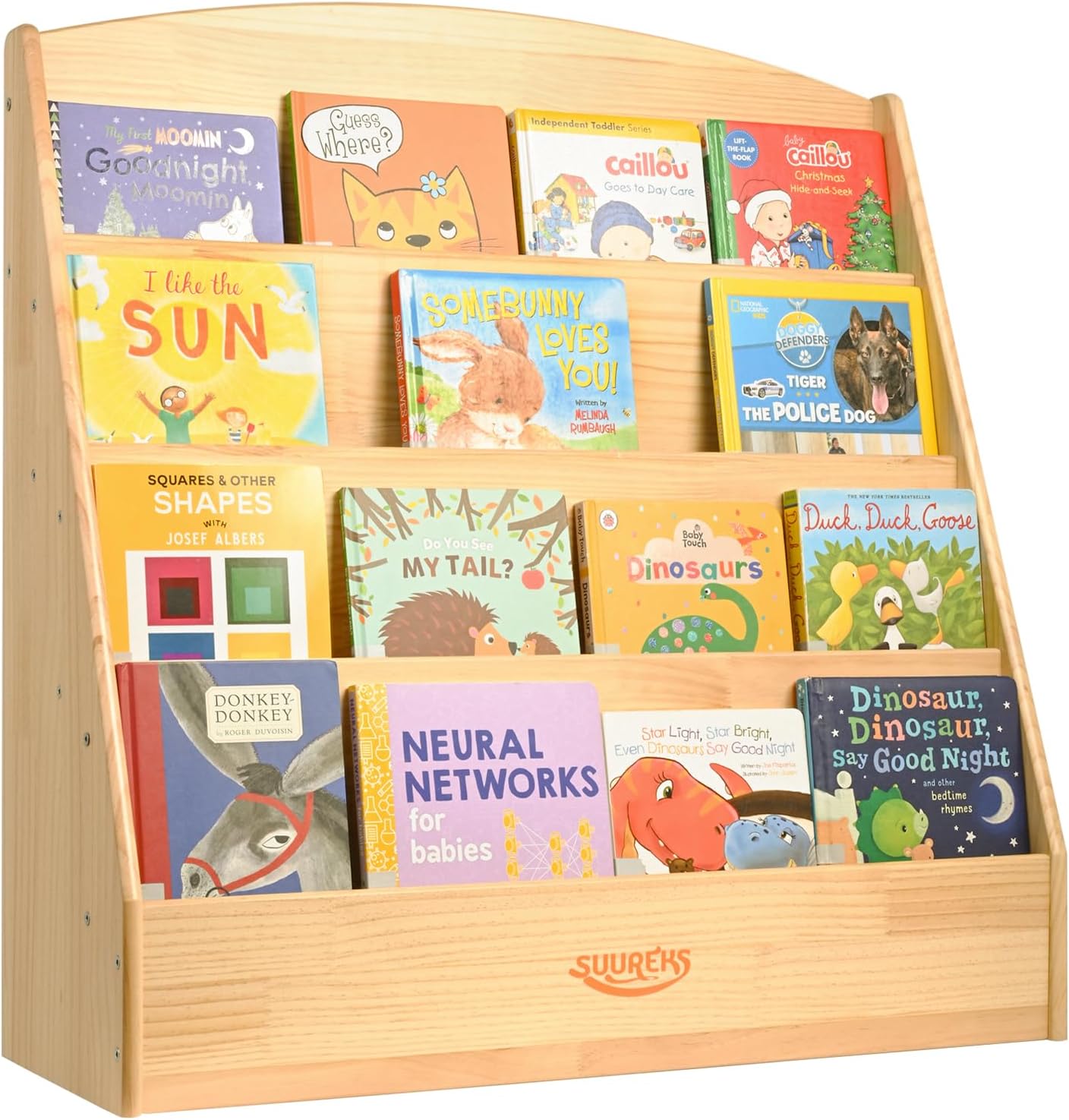 4 Tier Kids Bookshelf – Safe, Sturdy, and Easy to Clean, 31-1/2' D x 11-4/5' W x 31-1/2' H, For Classroom