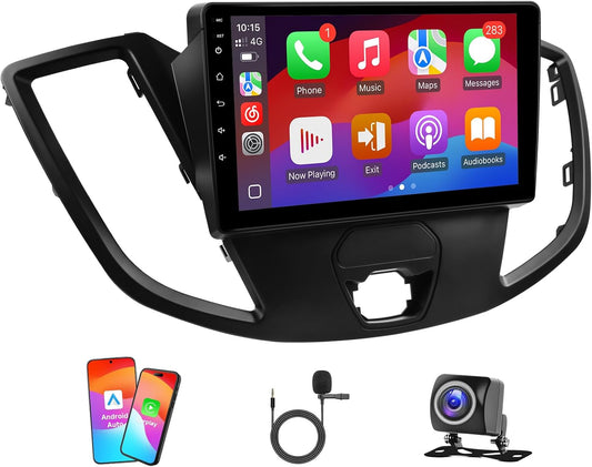 Car Stereo Radio for Ford Transit 2013-2019,  9'' Screen Head Unit,  9'' Screen Head Unit,  Wireless Carplay/Android