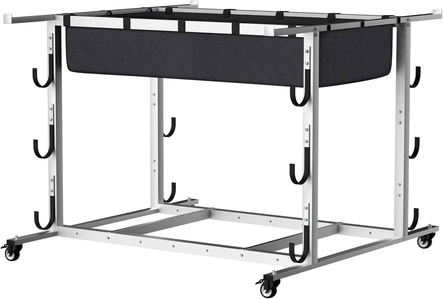 Heavy-Duty Volleyball Gear Storage Trolley w/ 4 Removable Baskets & Lockable Wheels, for Balls, Pads, Nets