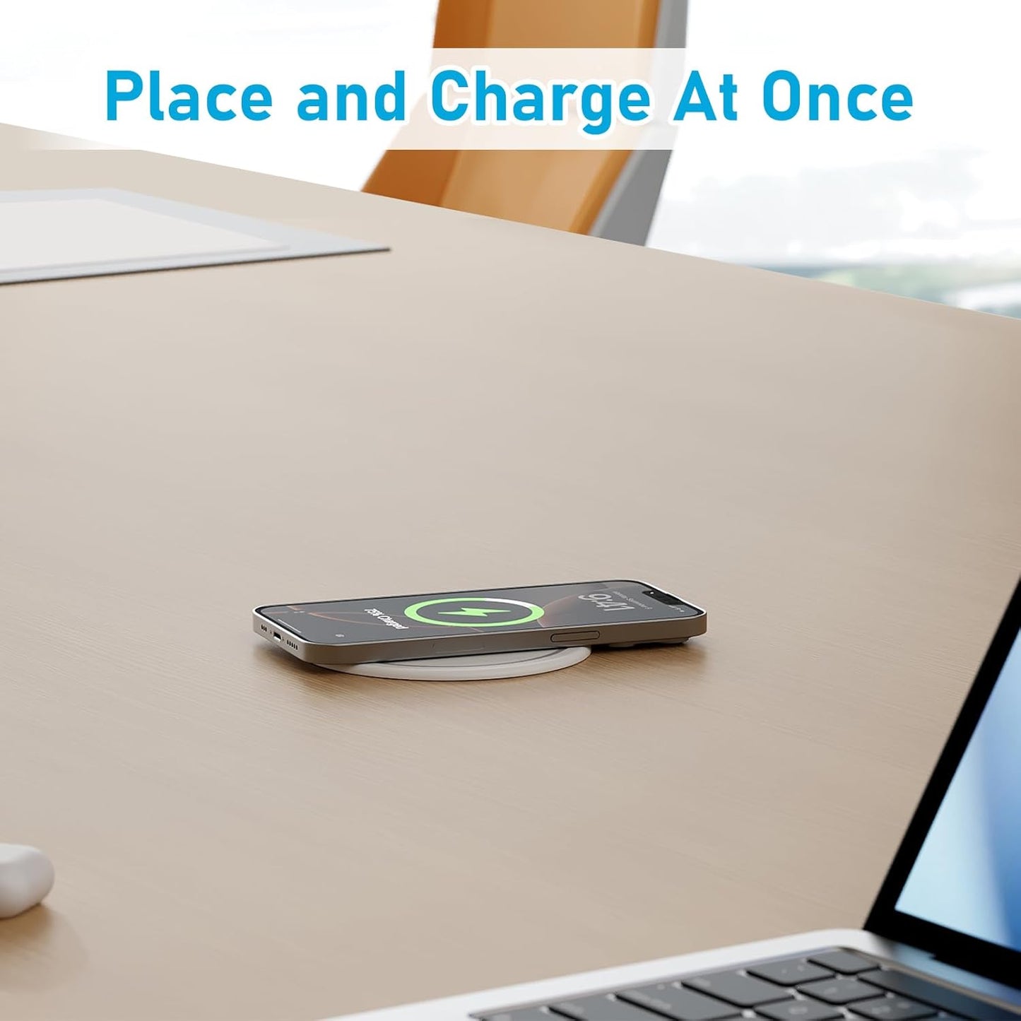 4' Pop Up Outlet for Countertop w/ Qi2 Wireless Charger, 20W USB Ports, 4 Outlets,15A Overload Protection, White