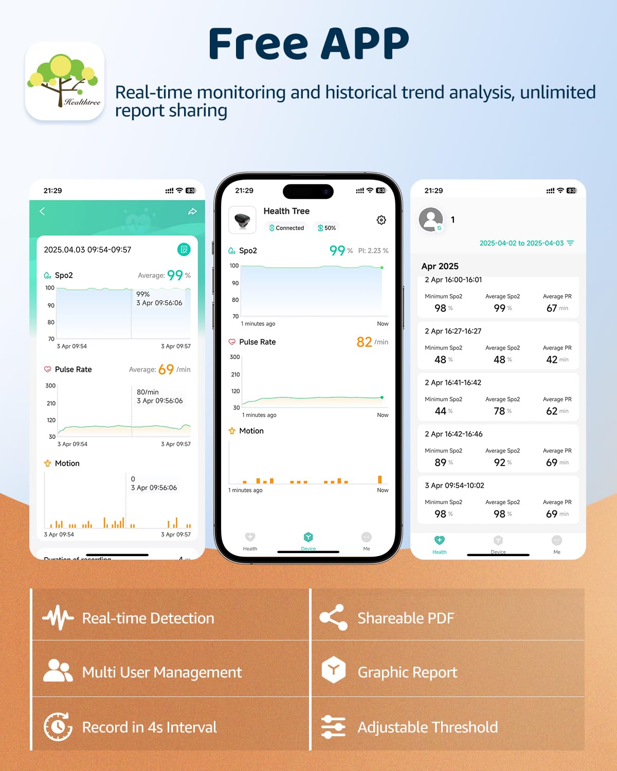Pulse Oximeter O2 Ring Oxygen Monitor Blood Oxygen Saturation with Vibration Reminder, Rechargeable Pulse