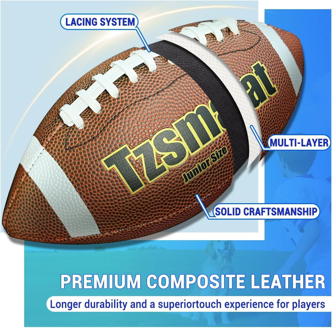 Kids Football Target Toss Game with Junior Size Footballs, Inflatable Throwing Target Toy