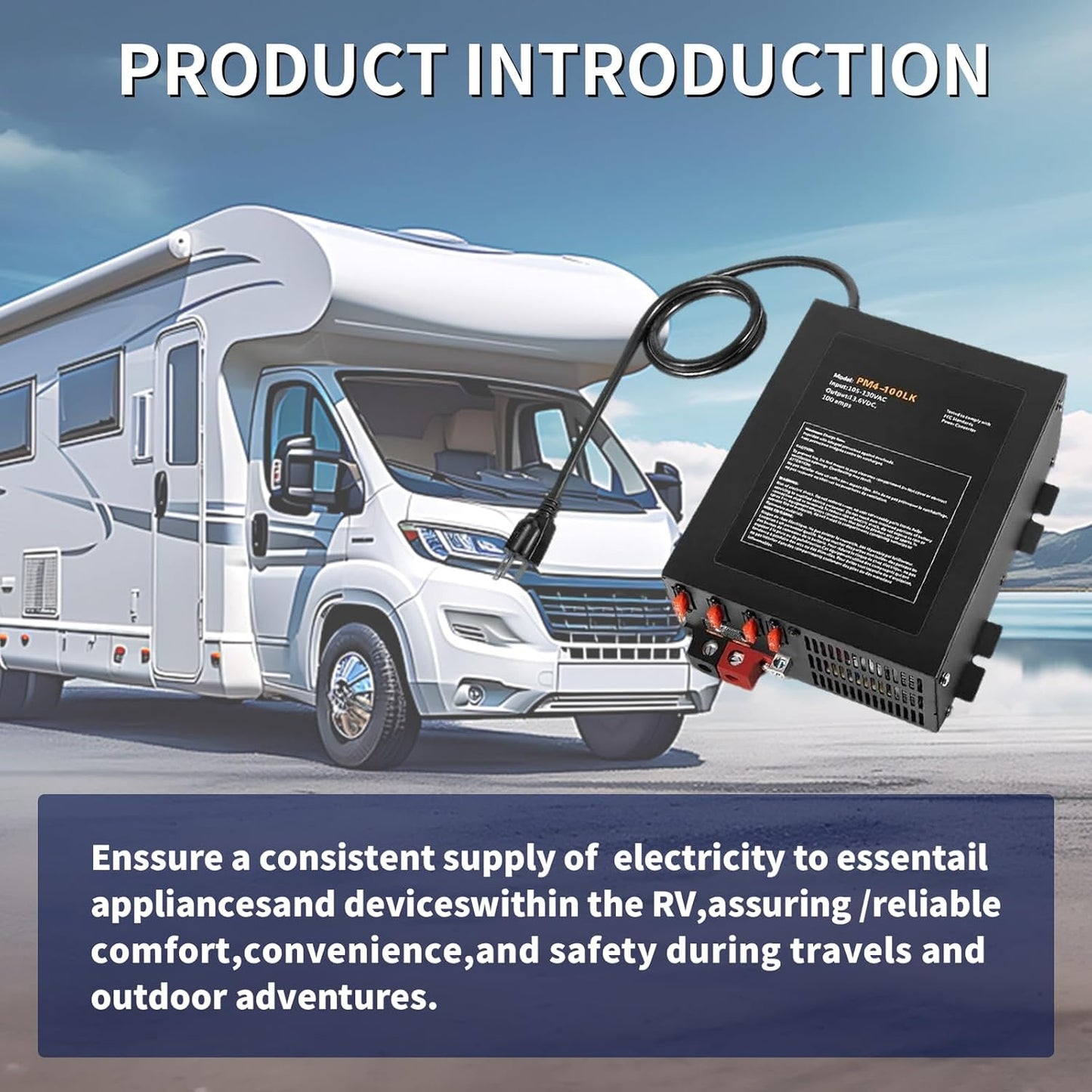 PM3-55 RV Power Converter | High-Performance 110V to 12V DC Charger with 55 Amp Capacity