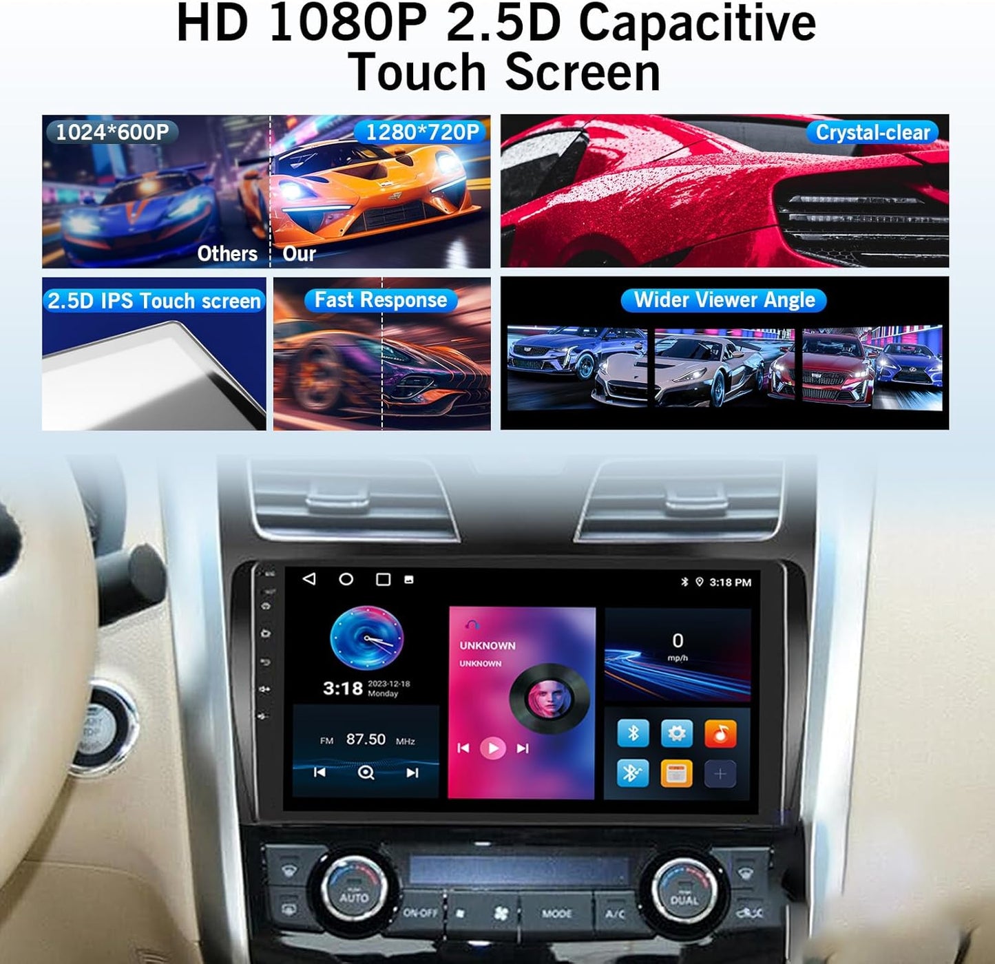 8 Core 2+32G Car Stereo for Nissan Altima 2013-2018 Support Wireless Carplay/Android Auto,  9 inch Touchscreen