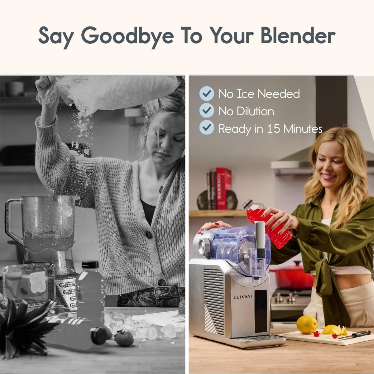 Slushie Machine for Home, Frozen Drink Maker with Digital Display, 6 Preset Modes, 4-Hour Cooling, Quiet Operation