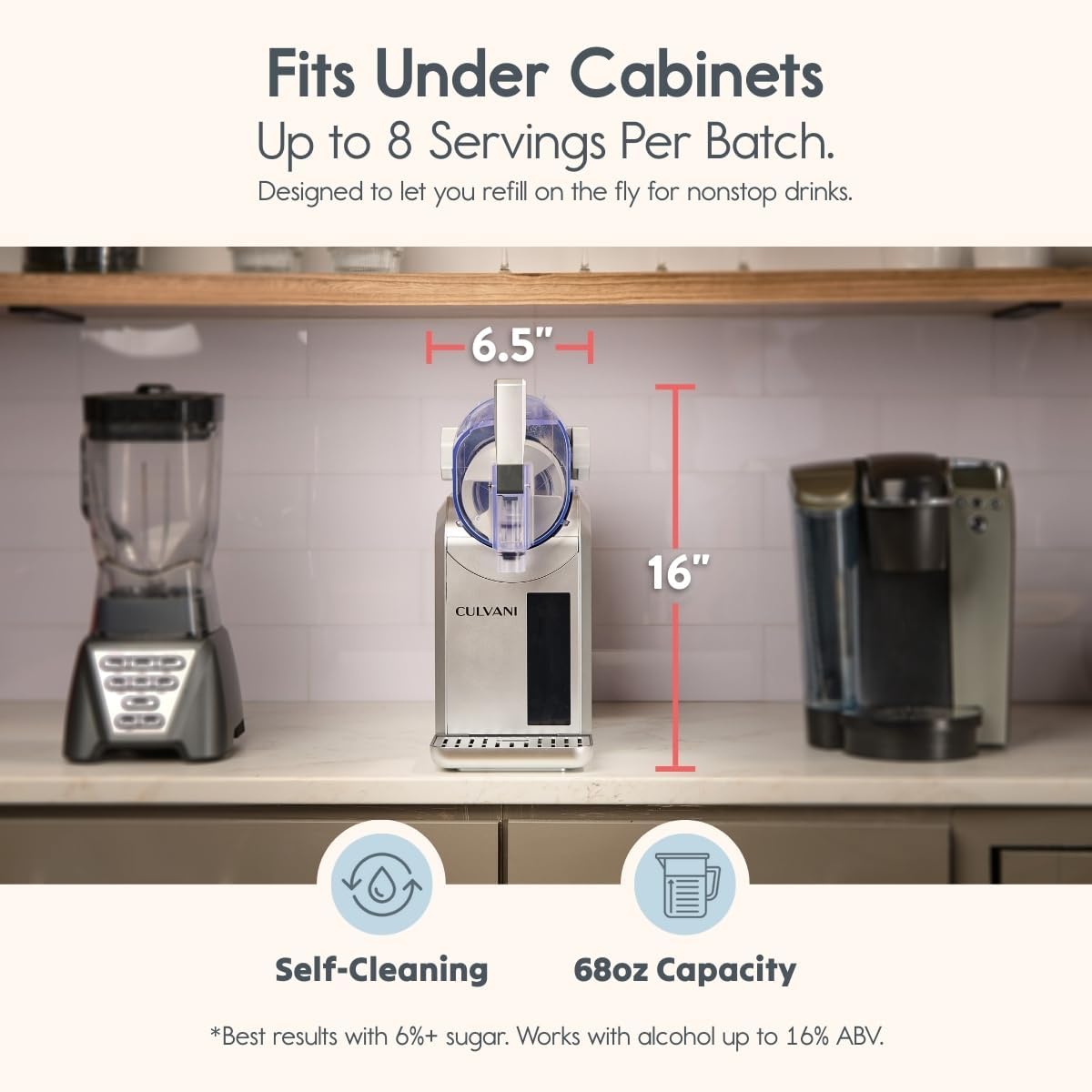 Slushie Machine for Home, Frozen Drink Maker with Digital Display, 6 Preset Modes, 4-Hour Cooling, Quiet Operation