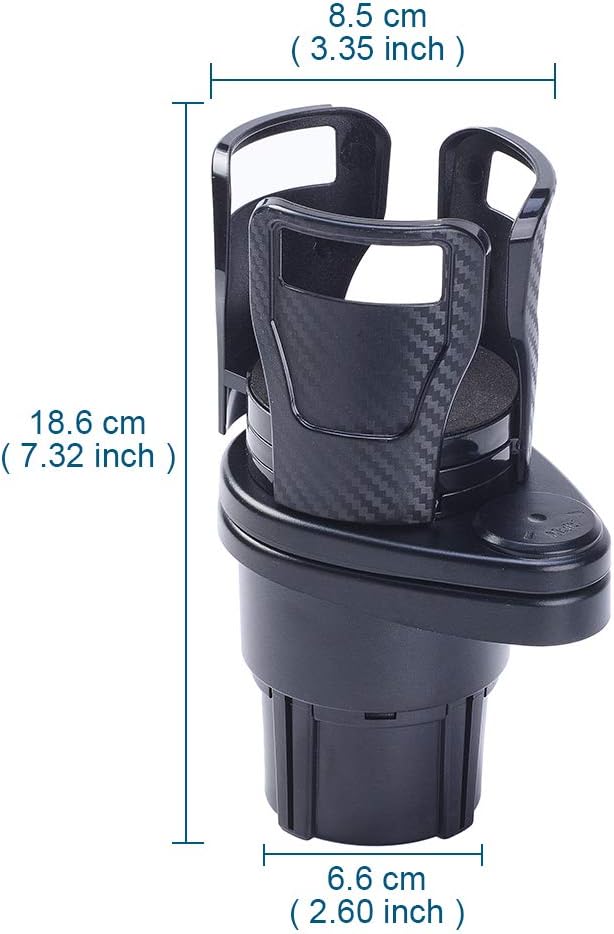 2 in 1 Multifunctional Dual Cup Holder Car Cup Mount Extender