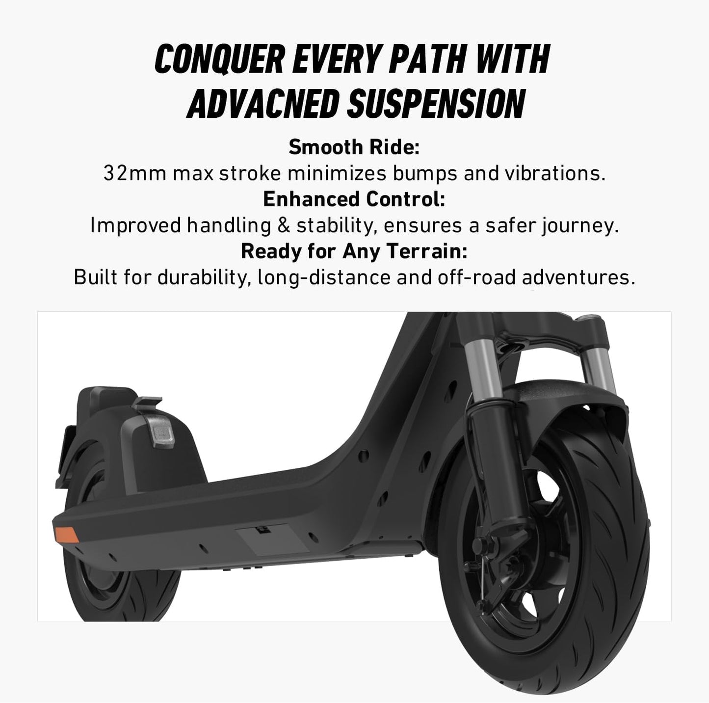Electric Scooter for Adult, KQi 100 200 Series E Scooter w/Suspension, 600-700W Peak Power, 17.4-20 MPH