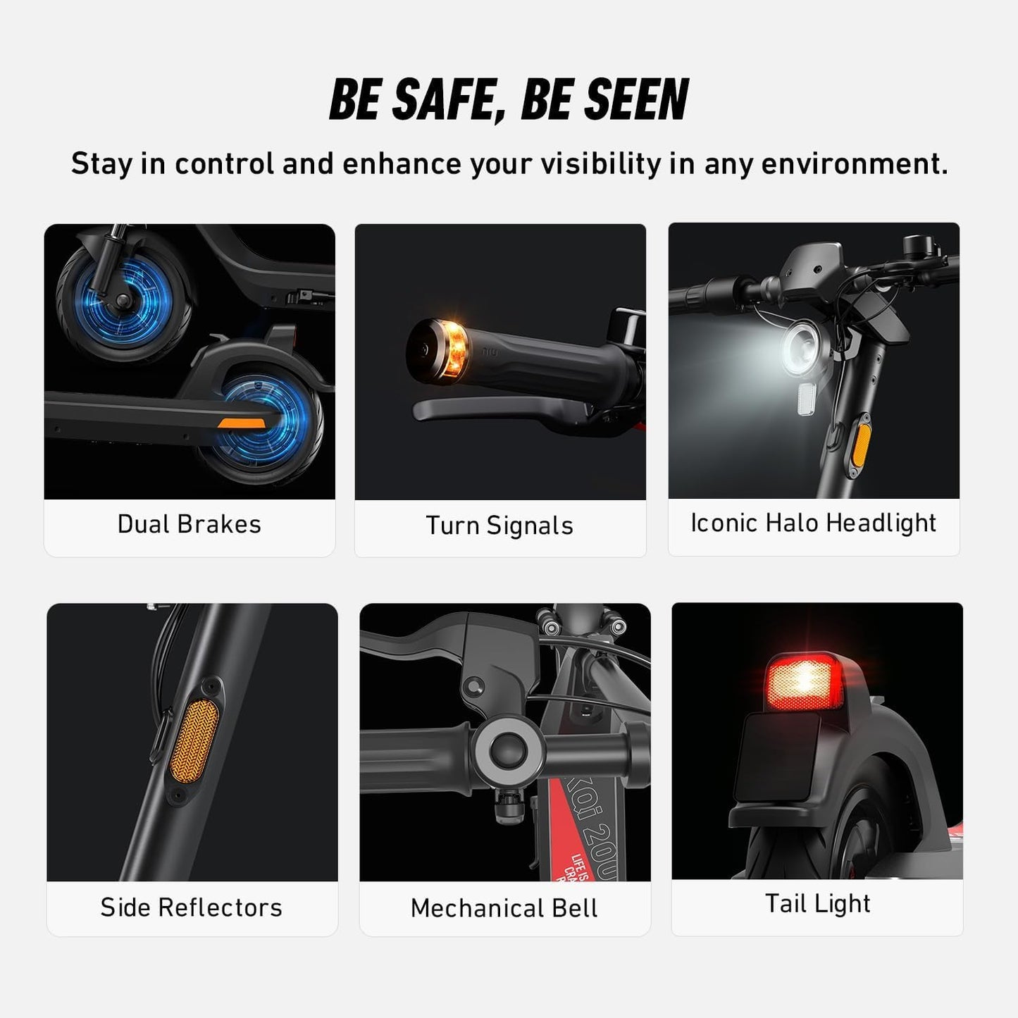 Electric Scooter for Adult, KQi 100 200 Series E Scooter w/Suspension, 600-700W Peak Power, 17.4-20 MPH