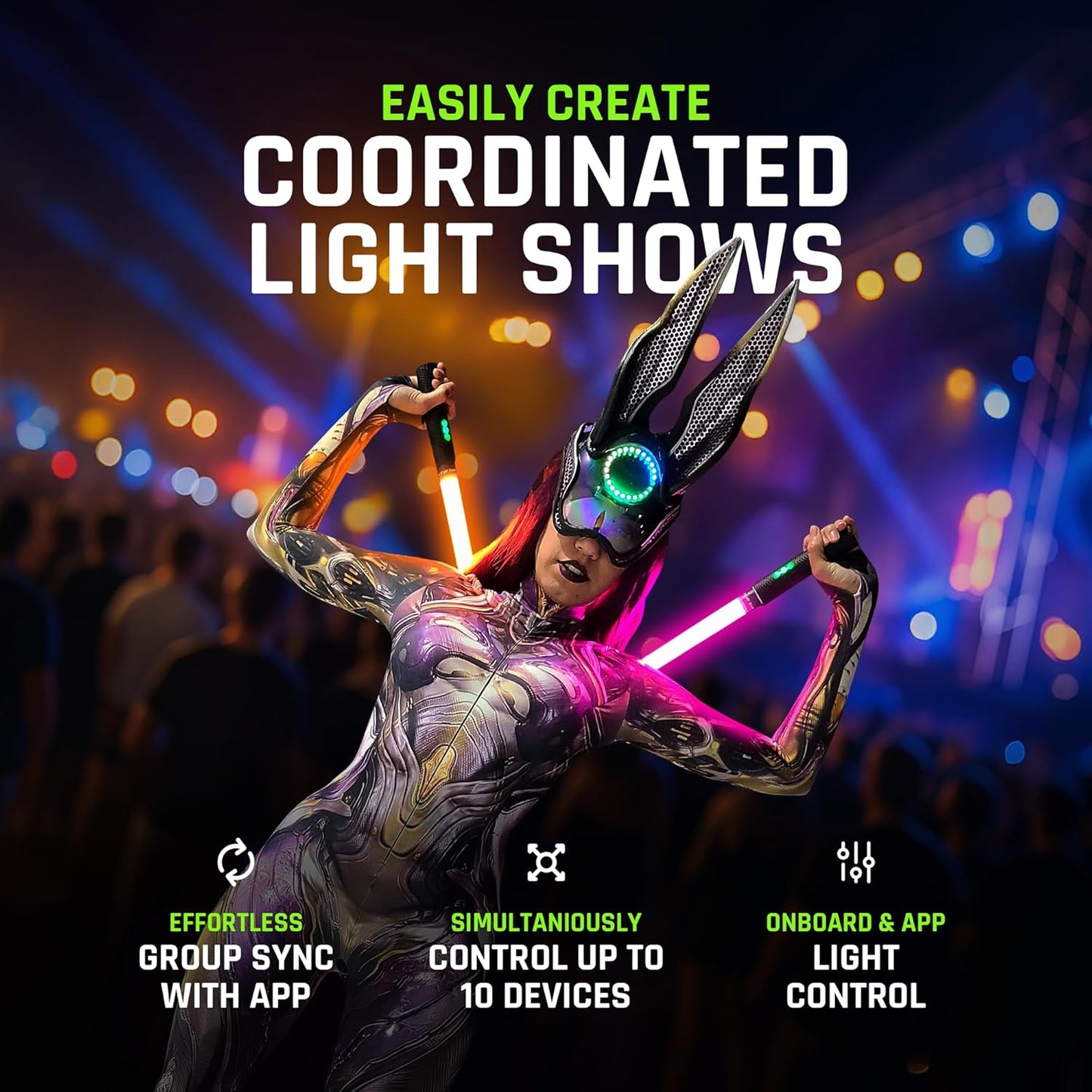 Light Painting Tools Kit, RGB Critter BT Programmable Flashlight, App-Controlled, 16M Colors, USB-C Rechargeable