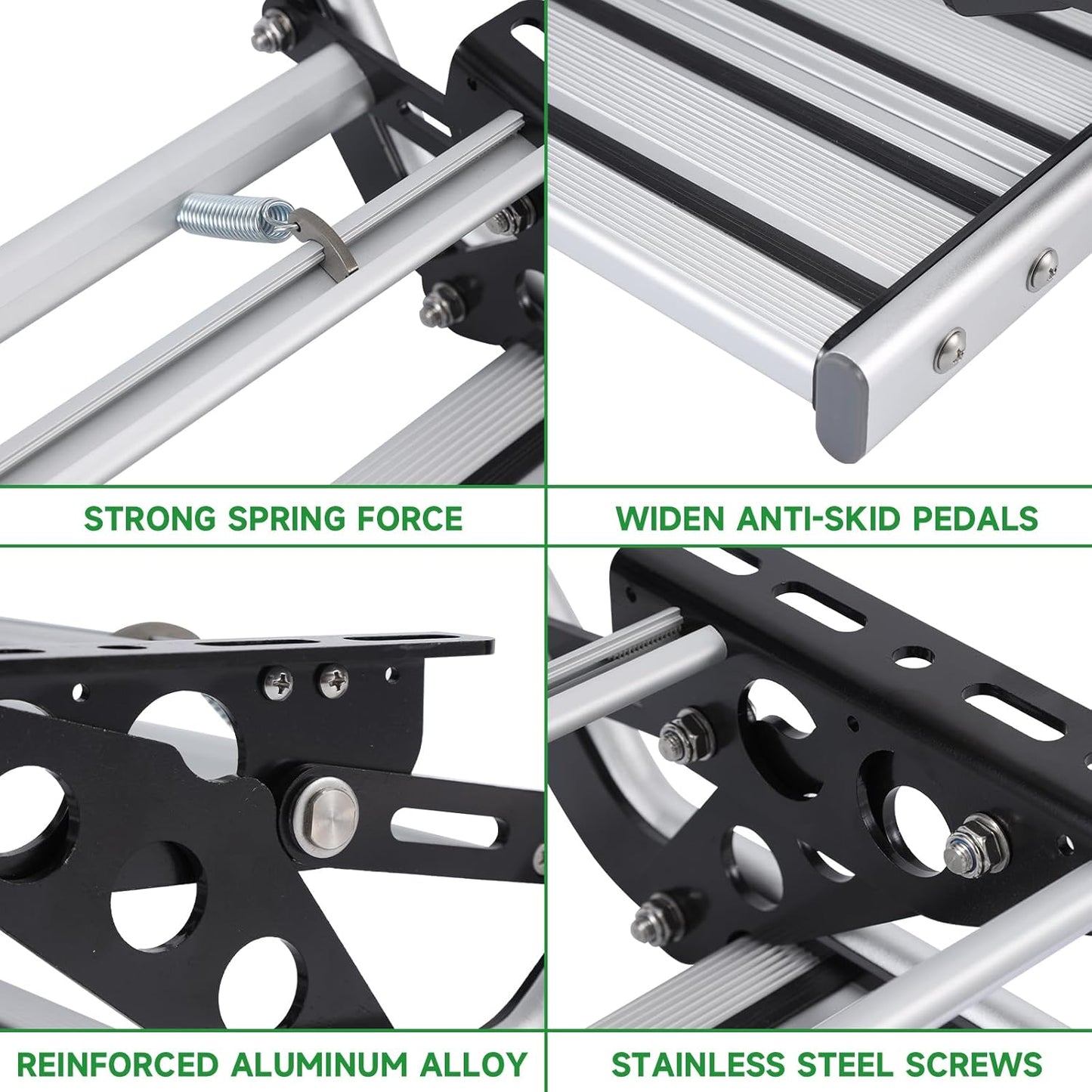 RV Camper Steps Single Drop Down Steps One-Hand Expand or Collapse Manual RV Stairs, Non-Slip Rubber Feet