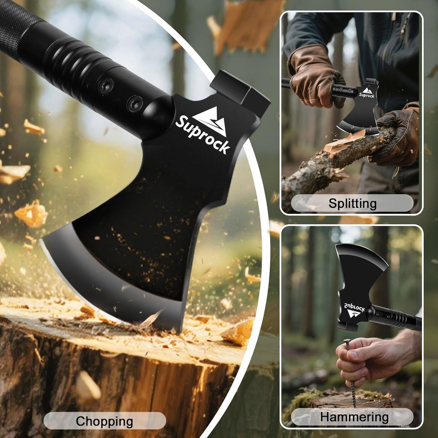 30-in-1 Tactical Shovel Axe with High Carbon Steel, Folding Entrenching Tool with Pouch for Emergency, Outdoor Gear