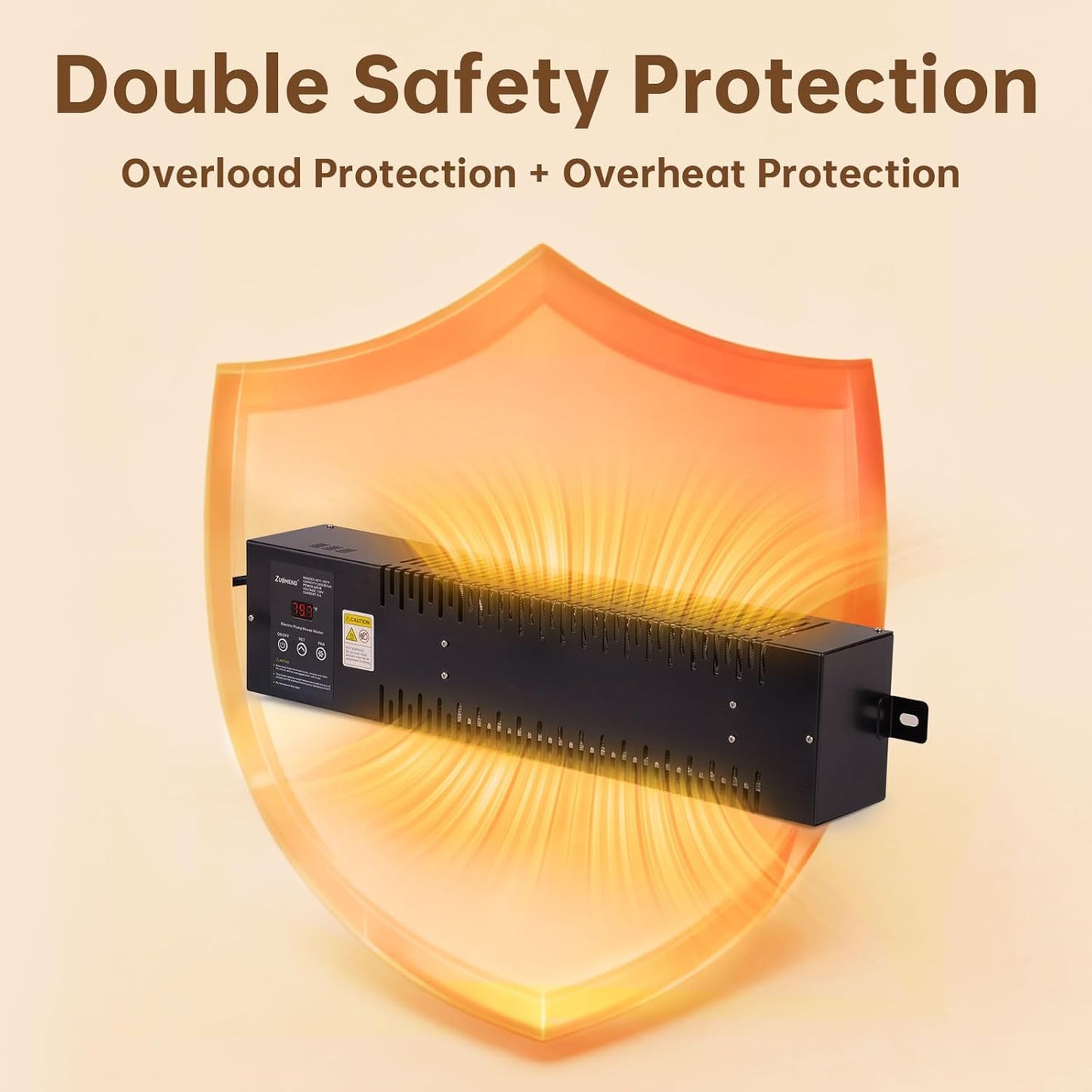 Utility Heater with Built-In Thermostat, 600W Electric Pump House Heater 120V,  Convection Design with Fan