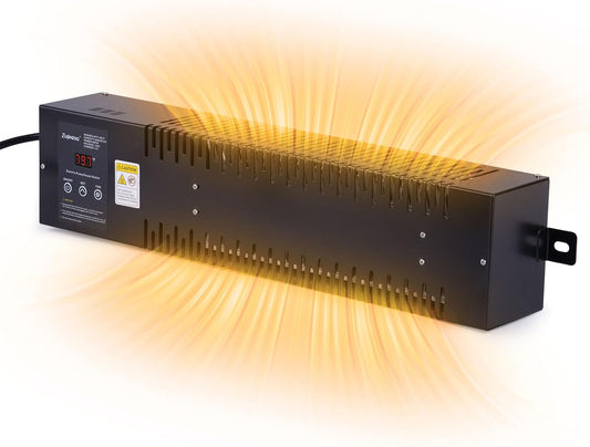 Utility Heater with Built-In Thermostat, 600W Electric Pump House Heater 120V,  Convection Design with Fan