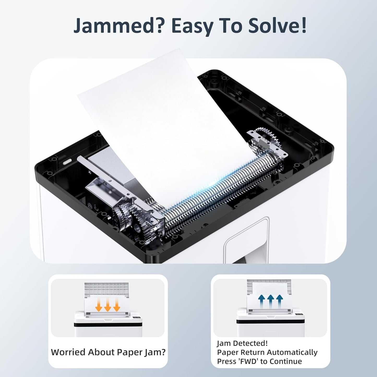 200-Sheet Auto Feed Paper Shredder Heavy Duty, 40 Min Non-Stop, Micro Cut w/ Casters, P-5 Ultra Security, 5.8 Gal