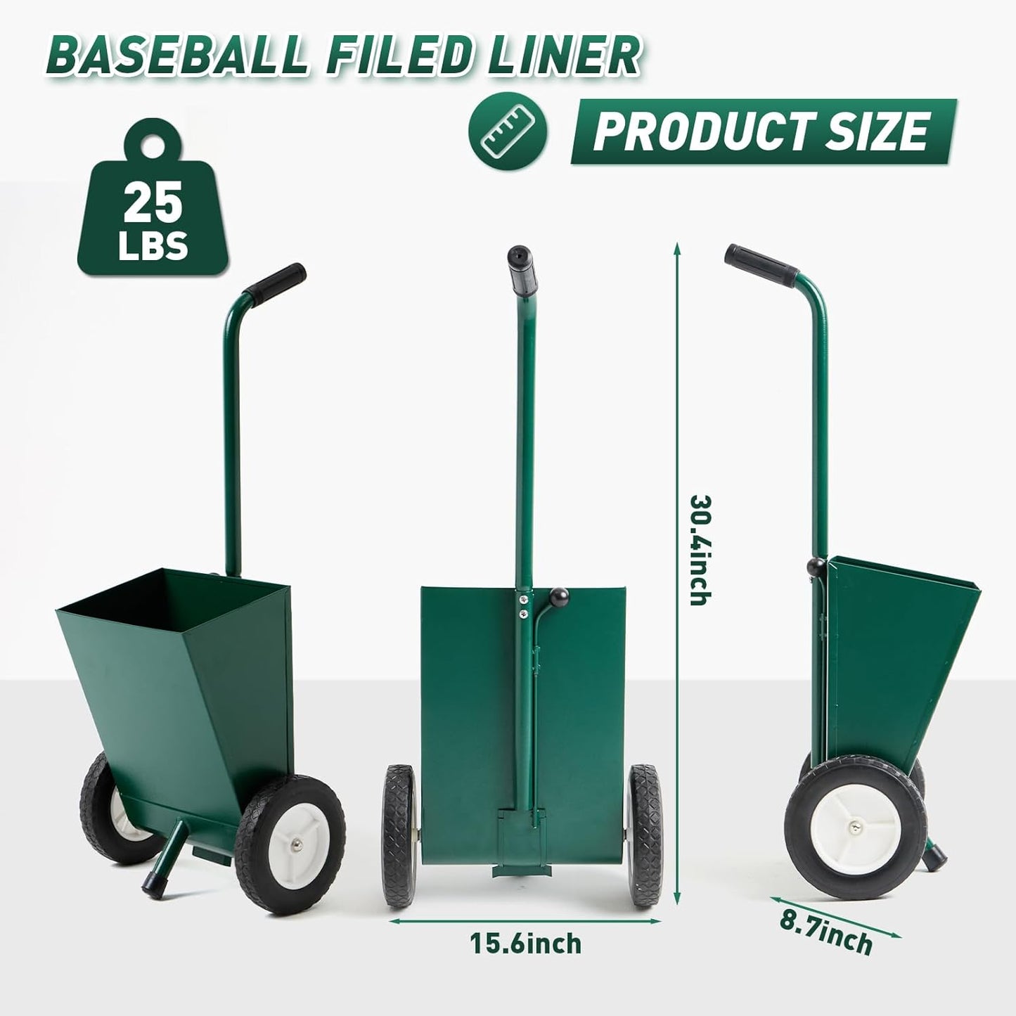 25 Lbs Heavy Duty Steel Dry Line Marker Field Liner Field Chalker Field Striping Machine, for Baseball/Football