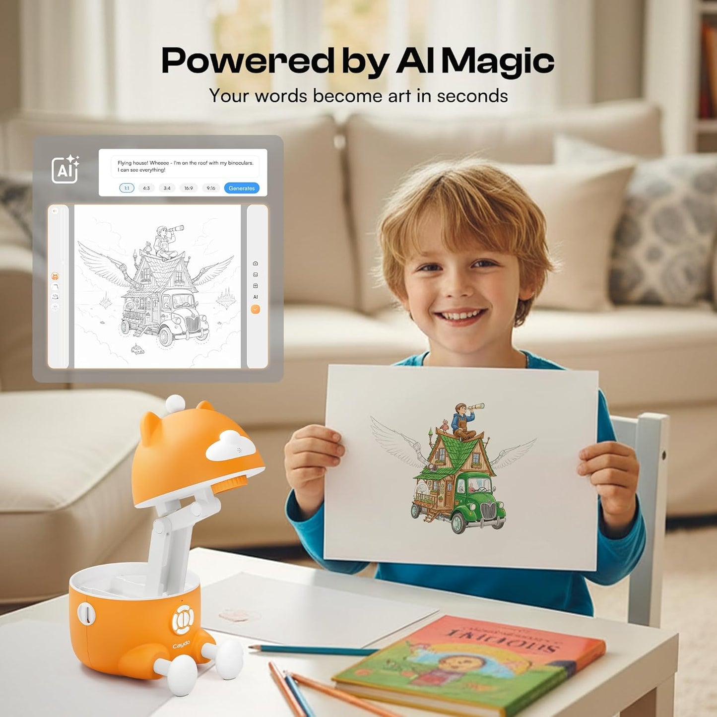 T3 Smart Drawing Projector with AI Magic, Step-by-Step Learn to Draw Projector for Kids, for Boys & Girls Ages 5+