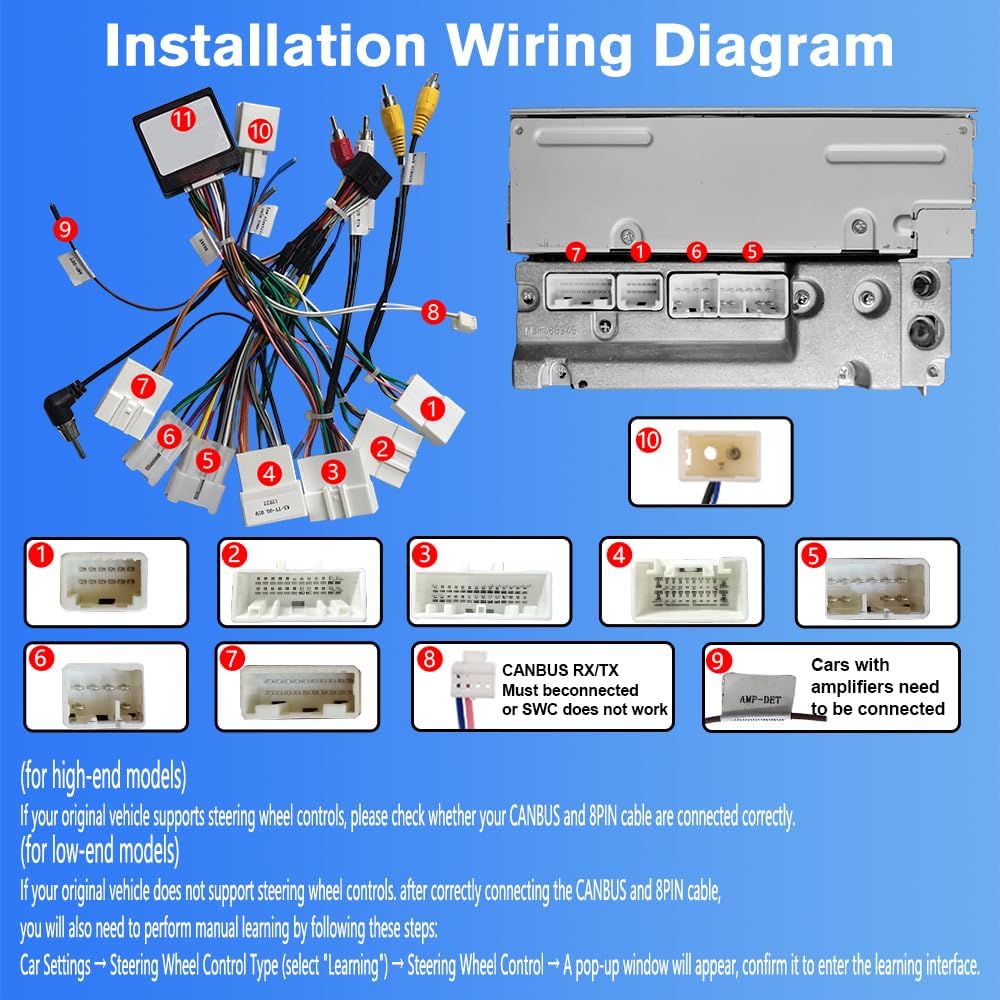 Android 13 Car Radio for Toyota Tacoma 2005-2015 with Wireless CarPlay Android, 9 Inch Stereo