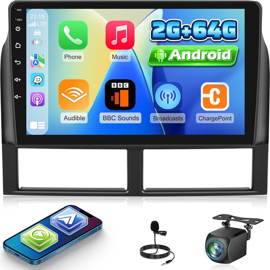 2+64G Radio for Jeep Grand Cherokee Radio 1999-2004, 9' Android Touch Screen, Carplay/Android Auto