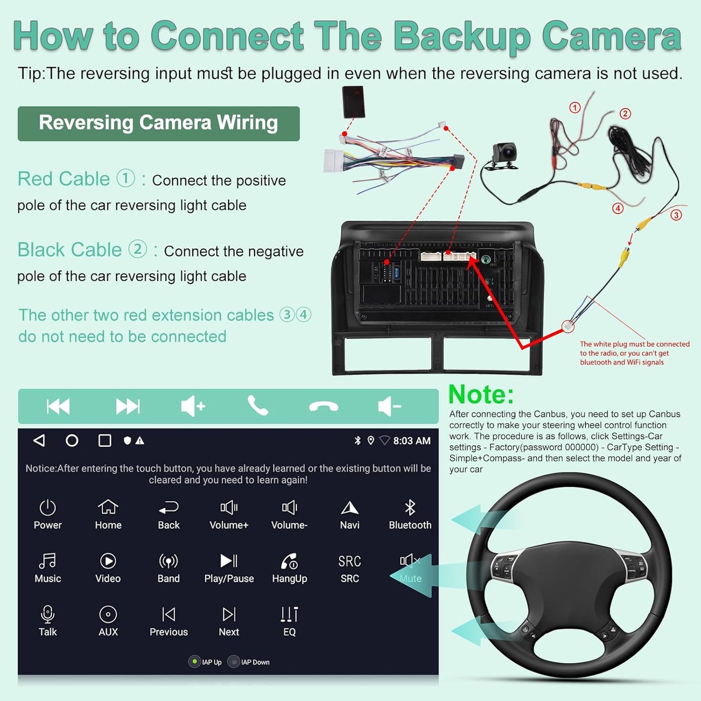 2+64G Radio for Jeep Grand Cherokee Radio 1999-2004, 9' Android Touch Screen, Carplay/Android Auto