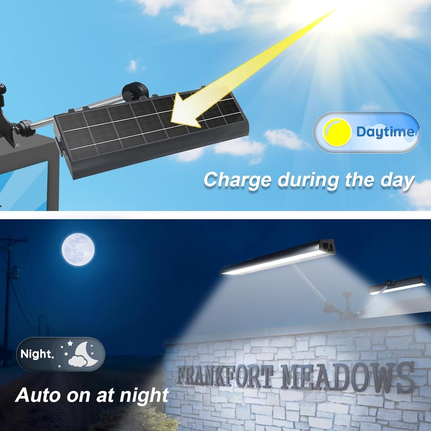 Solar Sign Lights Outdoor,16000mah 464 Led Billboard Lights, Waterproof, for Real Estate Signs, Business, Ads