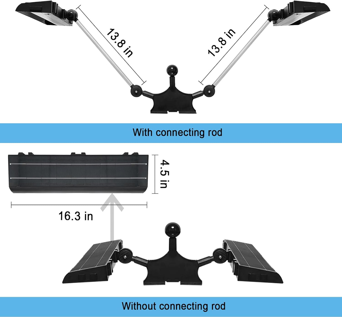 Solar Sign Lights Outdoor,16000mah 464 Led Billboard Lights, Waterproof, for Real Estate Signs, Business, Ads