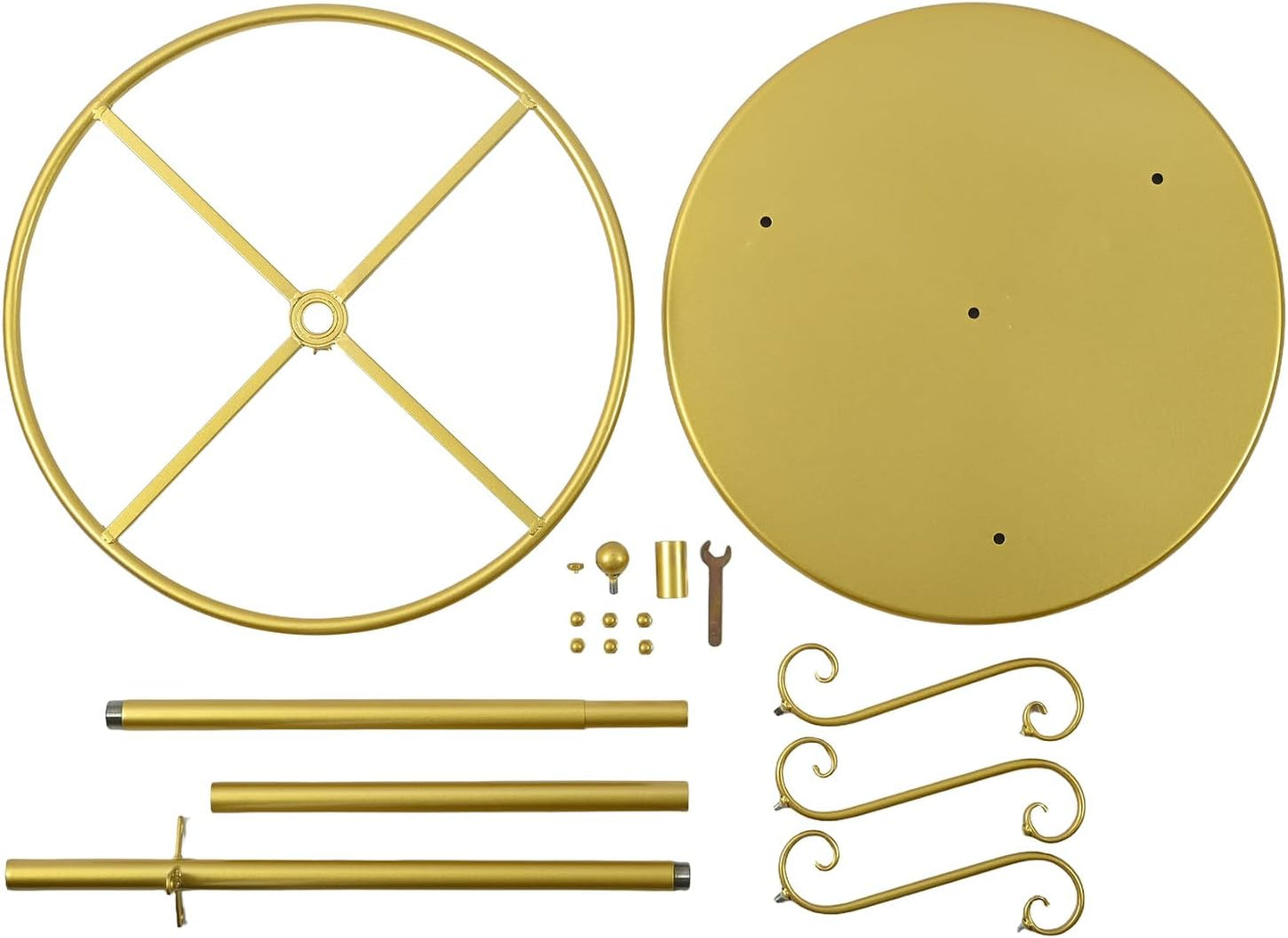 360° Rotating Clothing Rack, Round Commercial Floor Standing Garment Retail Iron Display Stand for Mall