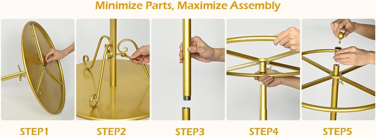 360° Rotating Clothing Rack, Round Commercial Floor Standing Garment Retail Iron Display Stand for Mall