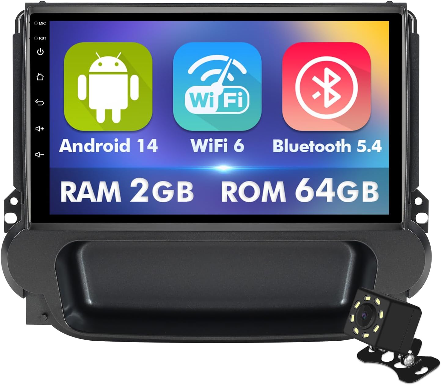 Stereo for Chevrolet Chevy Malibu 2009-2014 with Wireless CarPlay & Android, 9 Inch IPS Touchscreen