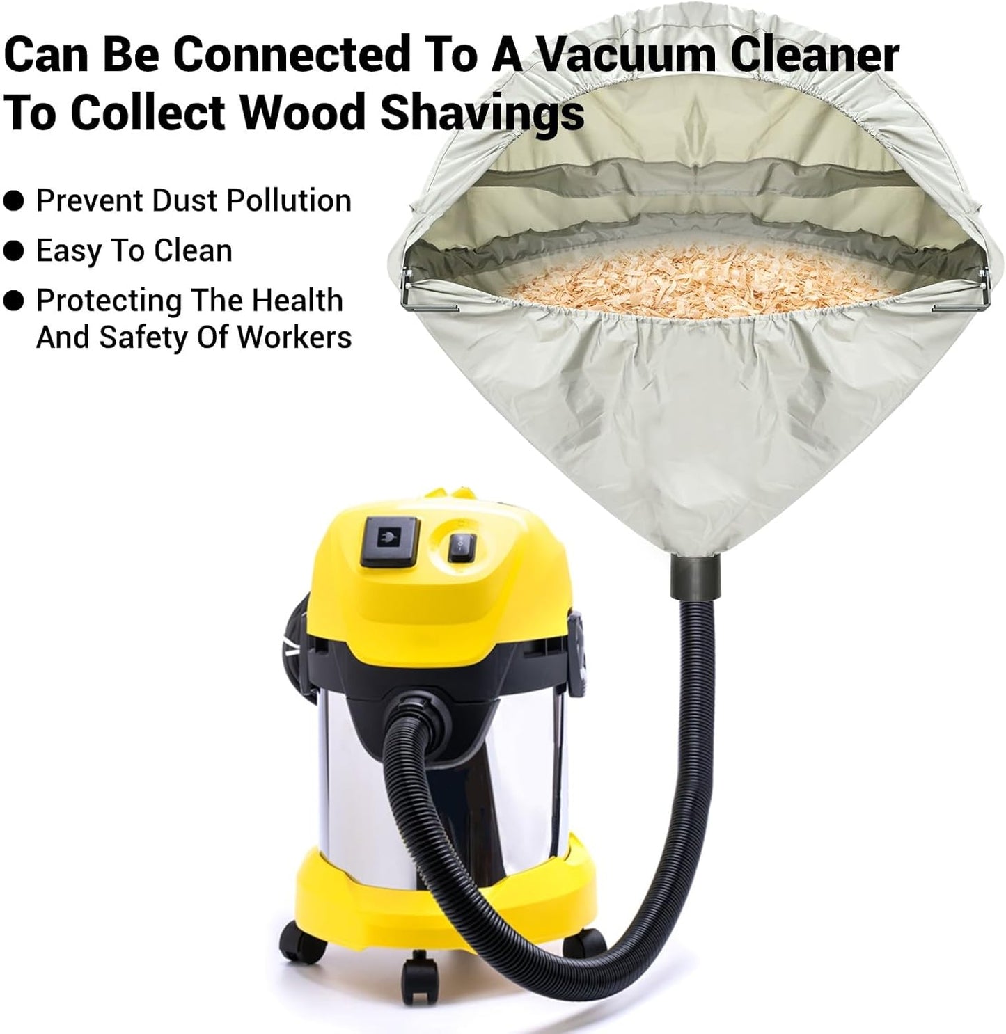 Miter Saw Collection Hood, Heavy-Duty Oxford Fabric Dust Solution, Foldable, w/ Accessories/Storage Bag,  Fits All