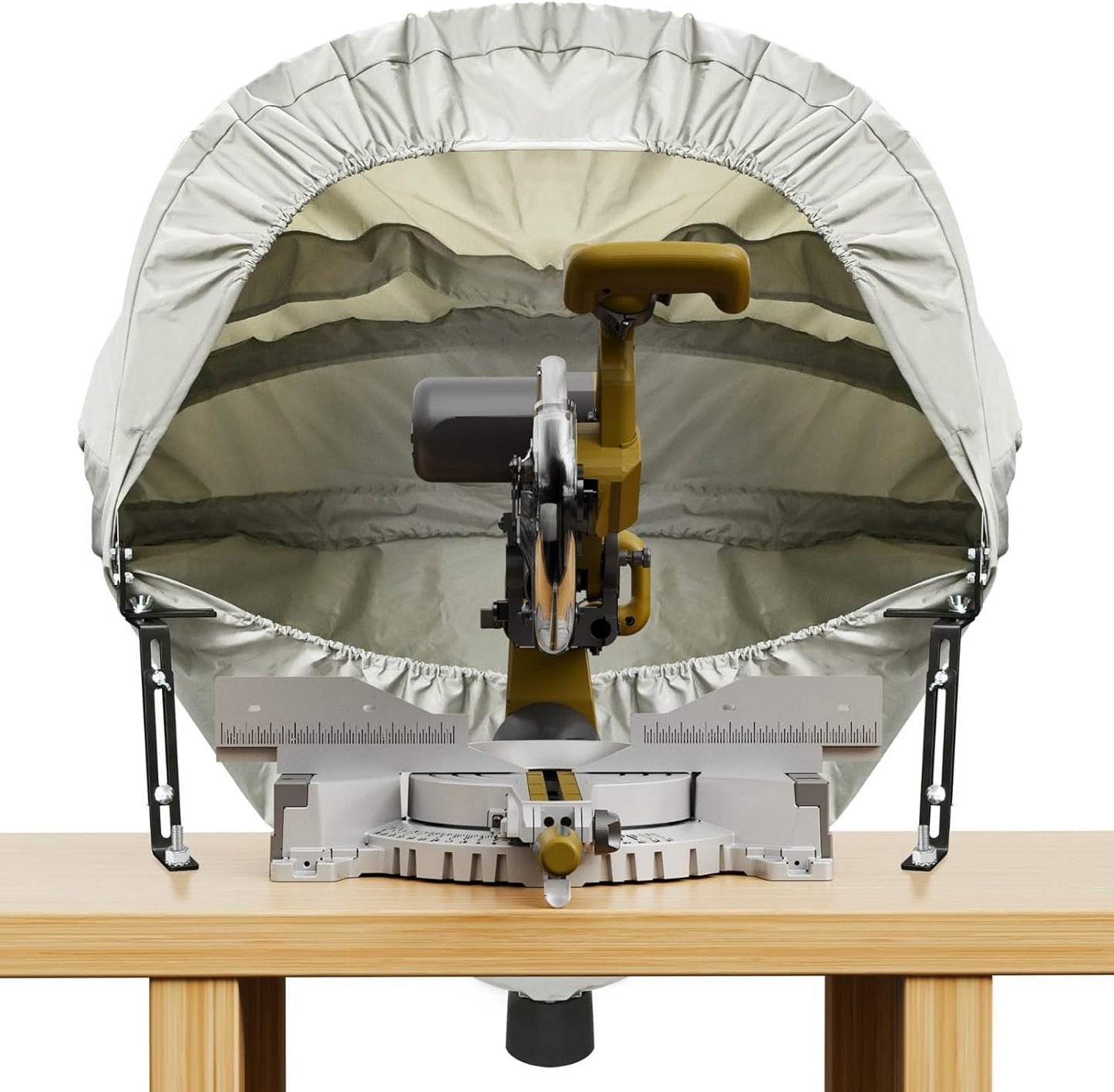 Miter Saw Collection Hood, Heavy-Duty Oxford Fabric Dust Solution, Foldable, w/ Accessories/Storage Bag,  Fits All