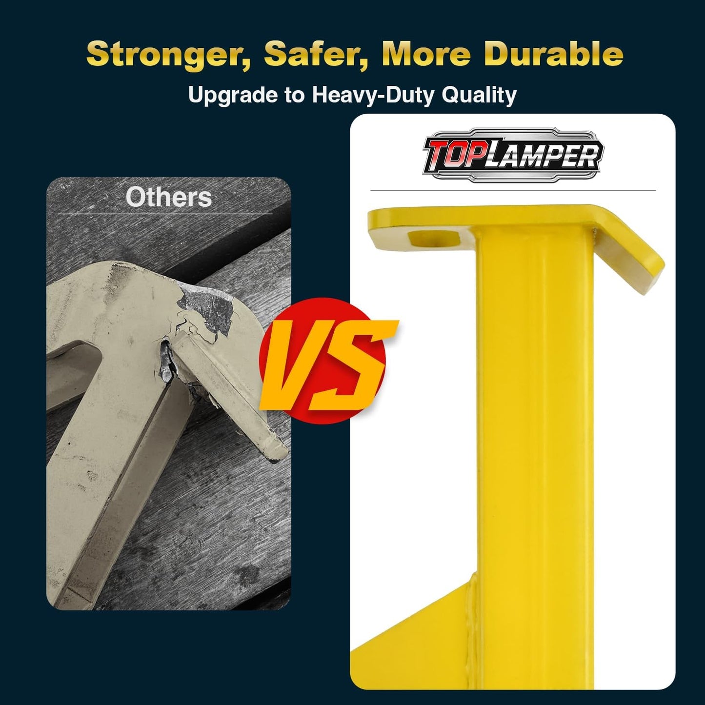 Heavy-Duty Skid Steer Hitch Attachments for Tractors Skidsteer, Quick Attach Plate, Fits 2' Towing Receivers