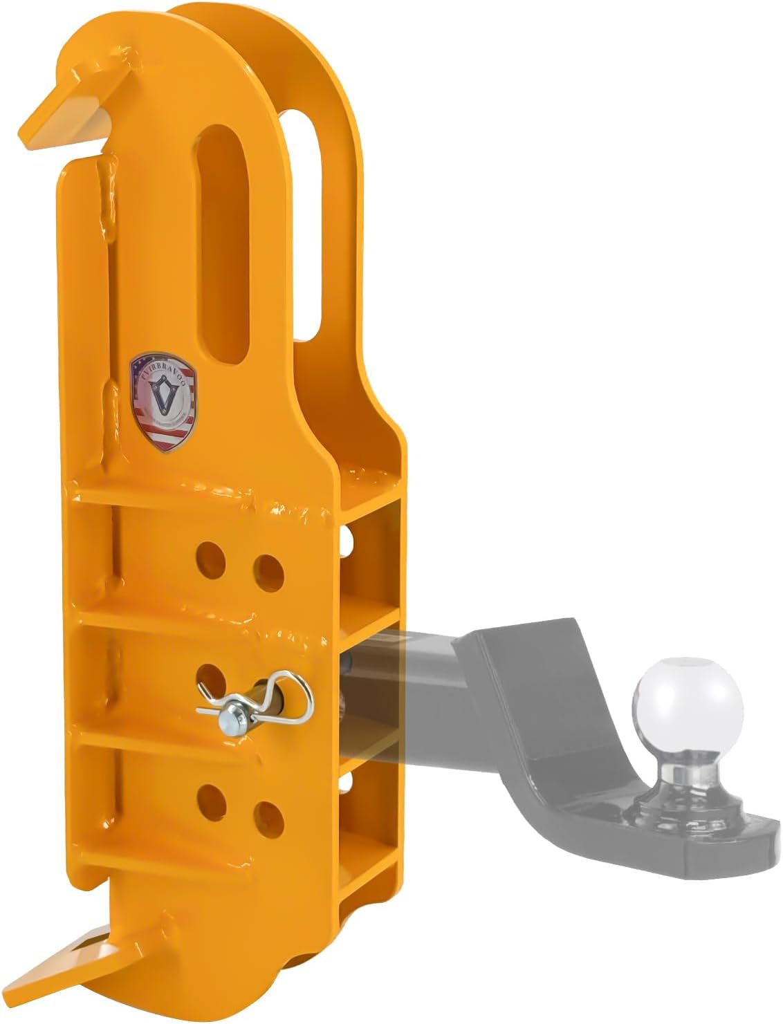 Skid Steer Hitch Attachment Plate, 2' Receiver Tow Adapter Fits Tractors & Skid Steer Attachments, 20,000 lbs Capacity