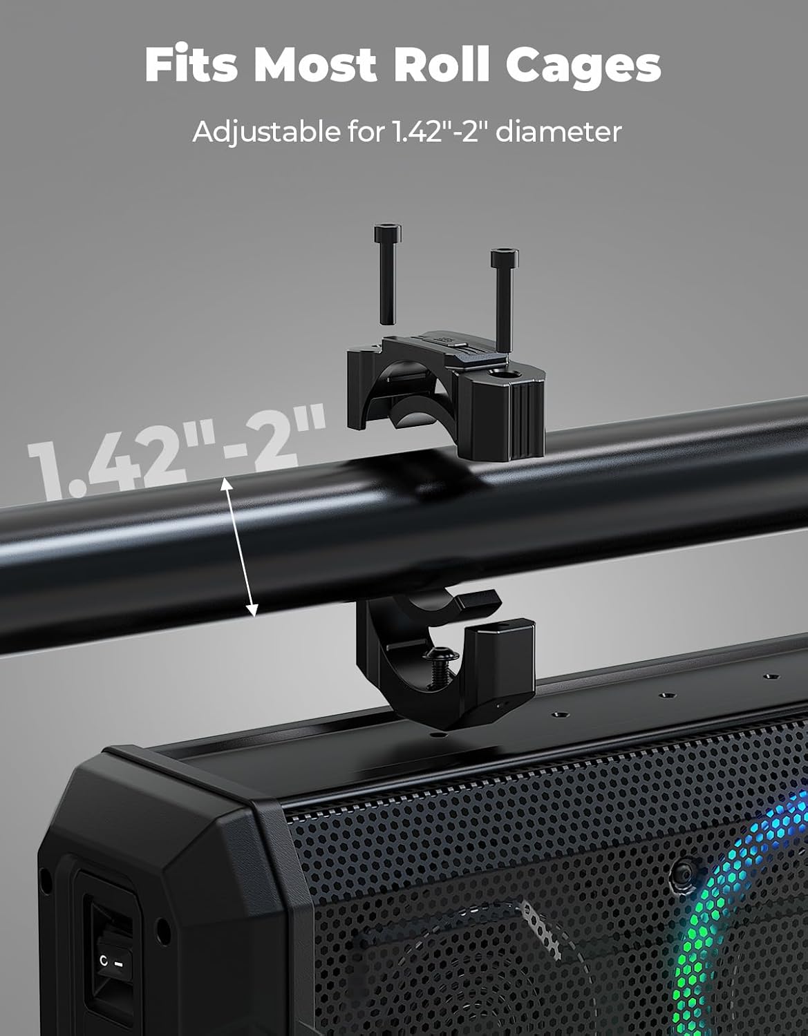 Midnight 90 UTV Sound Bar, 34 Inch UTV Bluetooth 10 Speakers with RGB Lights, Waterproof