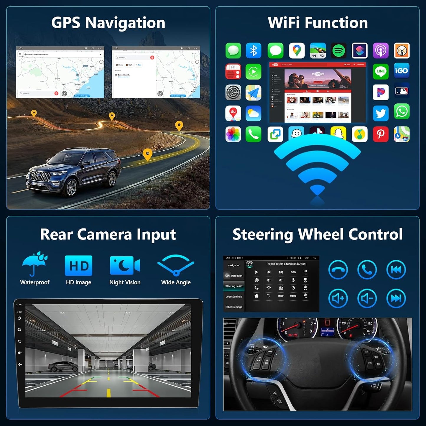 Car Stereo for Honda CRV 2007-2011, Wireless CarPlay Android Auto 9 inch IPS Touchscreen