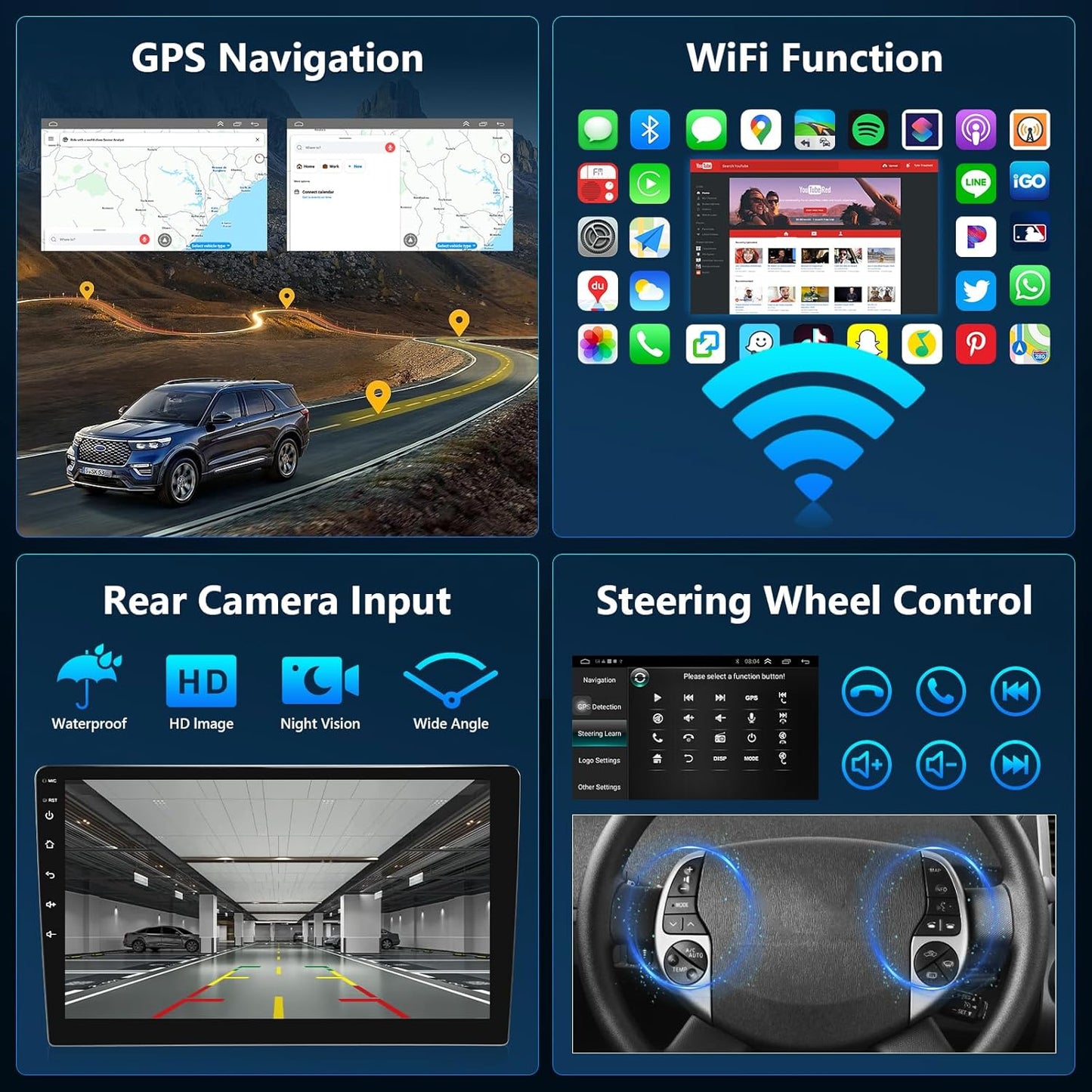Android 13 Car Radio for Toyota Prius 2004-2009, with CarPlay Android Auto, 9 Inch Screen, Bluetooth/WiFi/FM