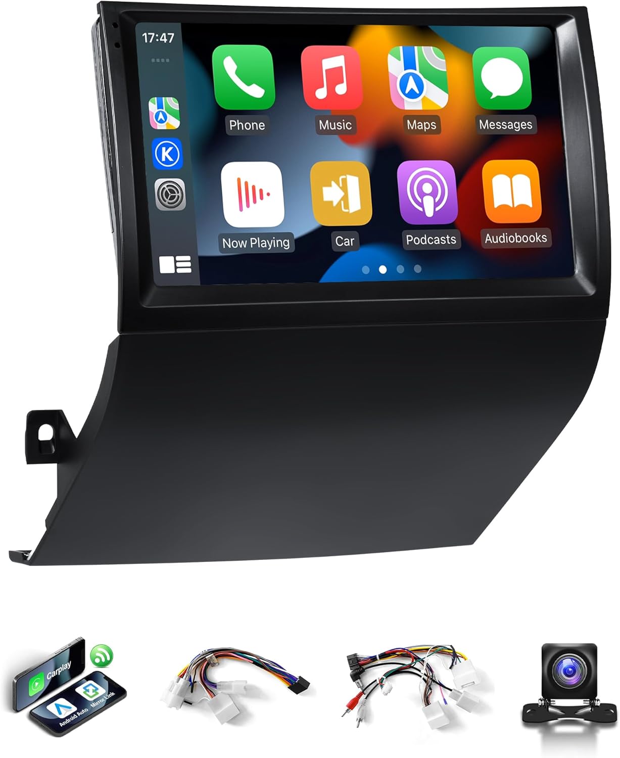 Android 13 Car Radio for Toyota Prius 2004-2009, with CarPlay Android Auto, 9 Inch Screen, Bluetooth/WiFi/FM