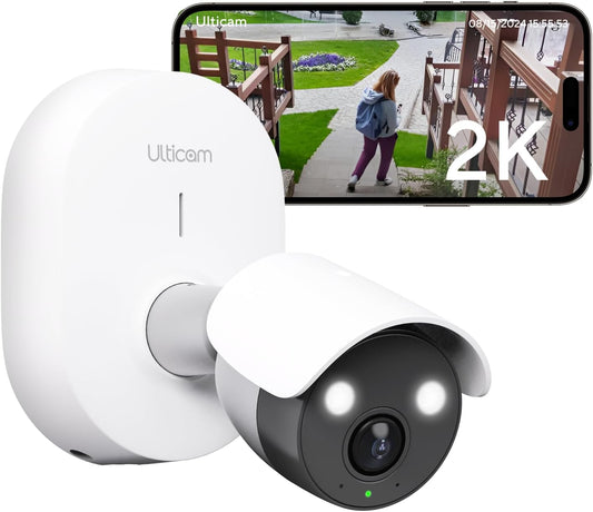 IQ 2K Wired Gemini AI Security Camera – 160° Wide Angle, Dual PoE/Wi-Fi Connectivity, Person/Vehicle/Face Detection