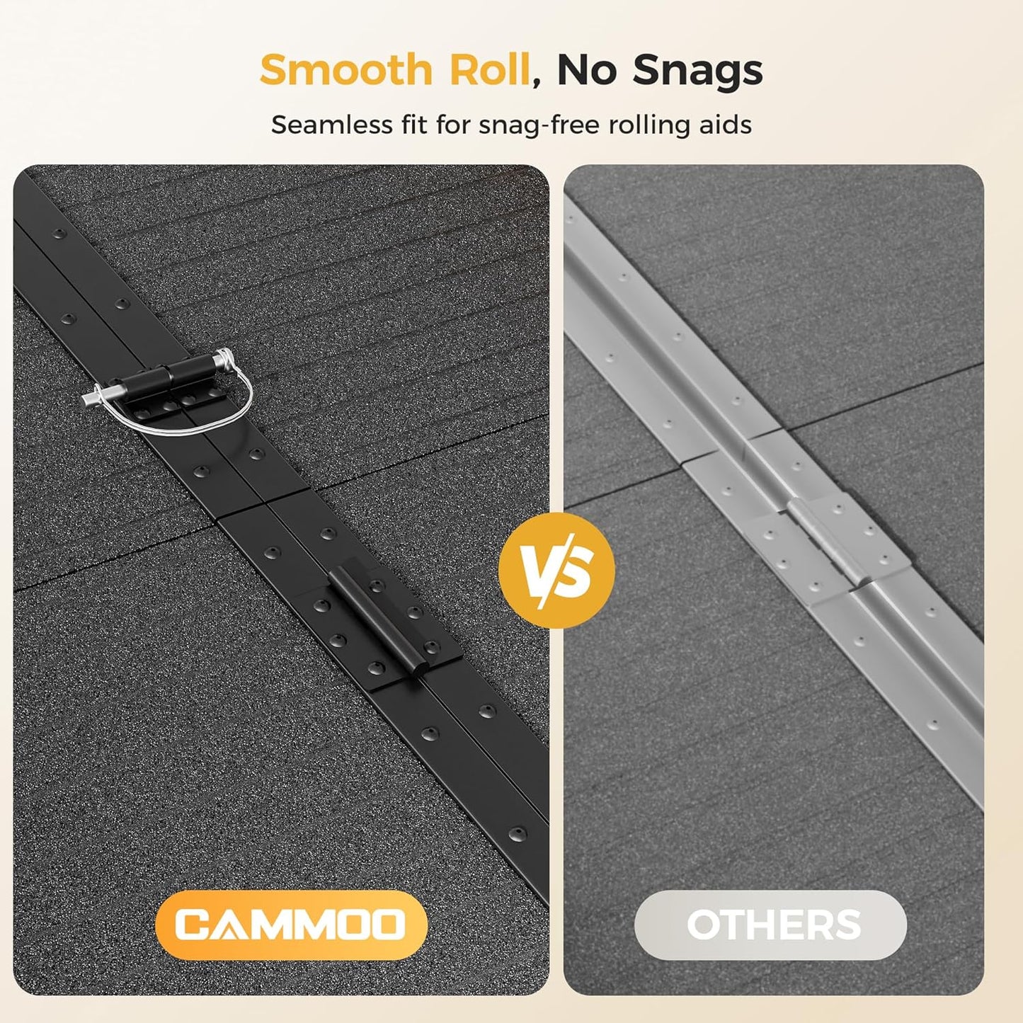 6 FT Portable Wheelchair Ramp-800LBS Heavy-Duty, High-Strength Aluminum Alloy with 4 Adjustable Legs, 4 Wheels