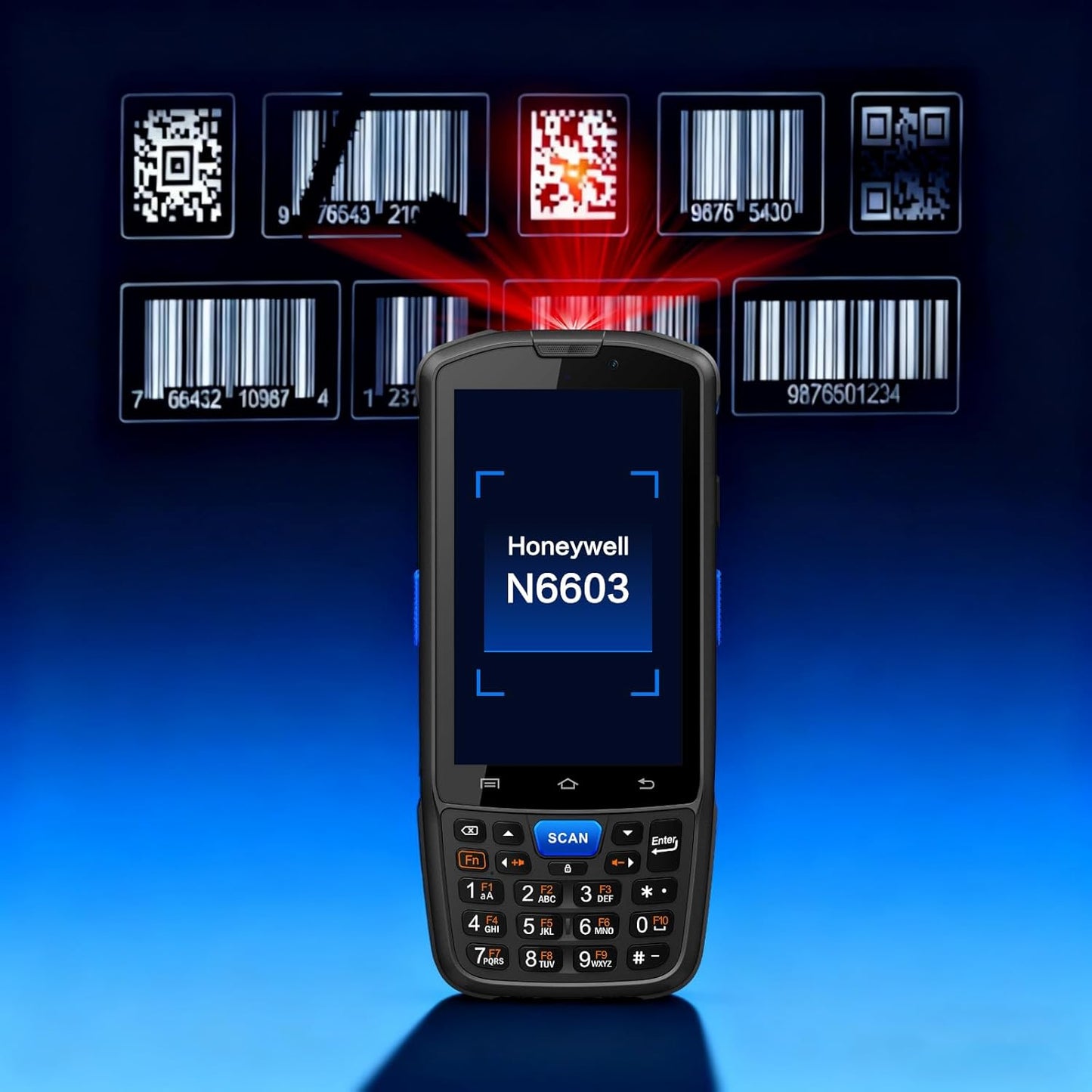 Android 14 PDA Handheld Scanner, Android Barcode Scanner, Equip with HW N6603 1D/2D/QR Scan Engine