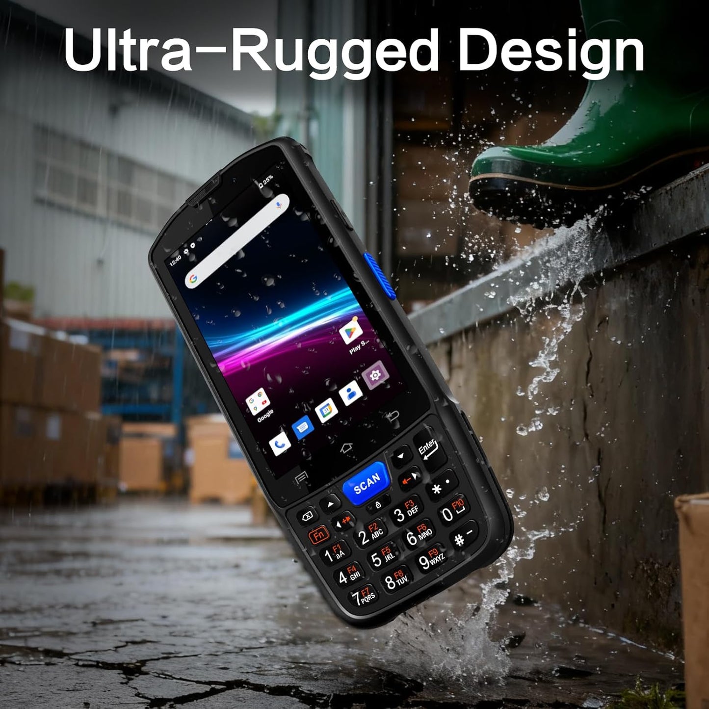 Android 14 PDA Handheld Scanner, Android Barcode Scanner, Equip with HW N6603 1D/2D/QR Scan Engine