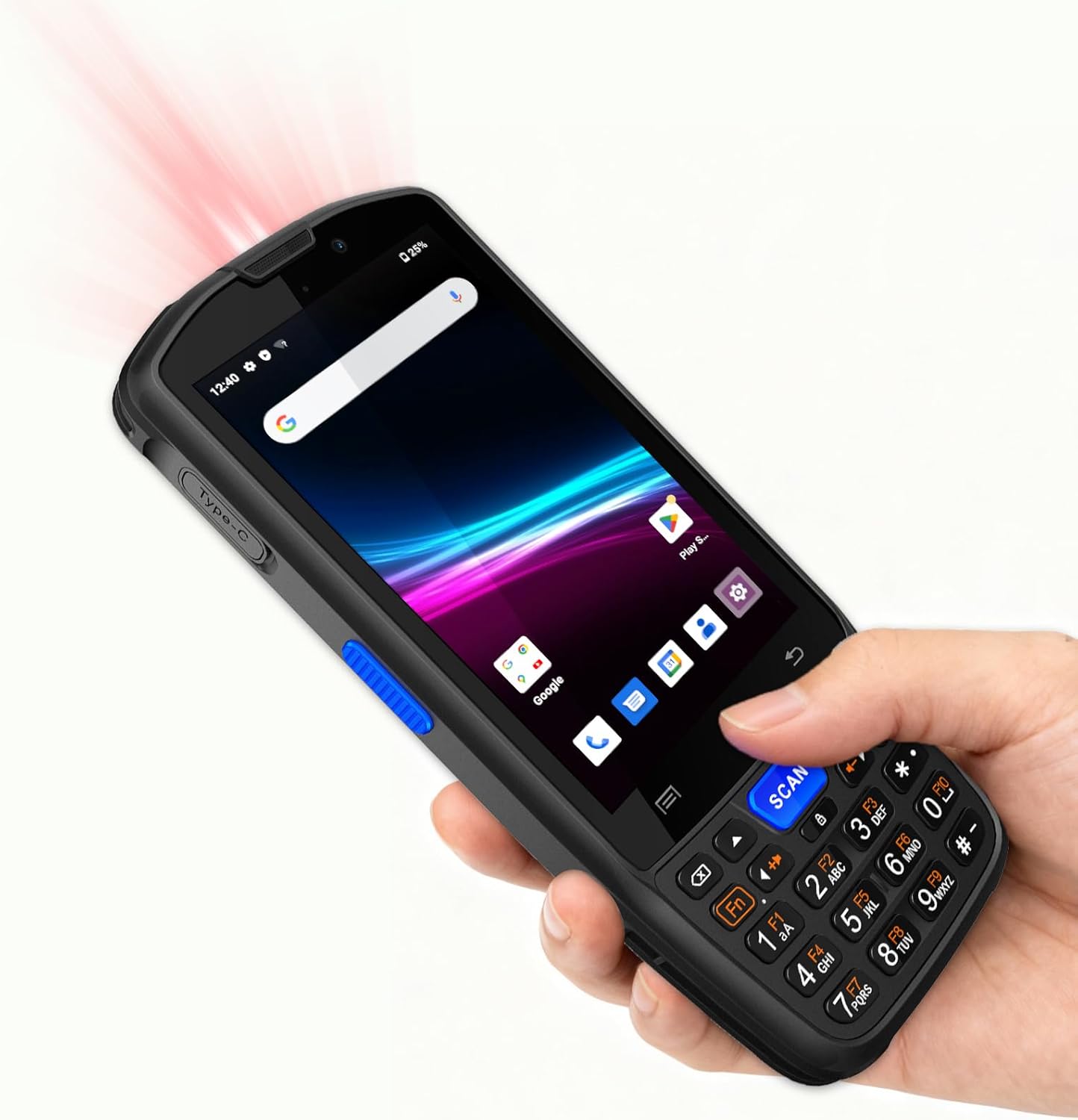 Android 14 PDA Handheld Scanner, Android Barcode Scanner, Equip with HW N6603 1D/2D/QR Scan Engine